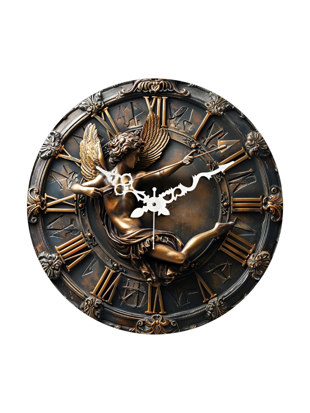 RANDOM Printed Round Shaped Sweep Silent Movement Contemporary Wall Clock-picture-24