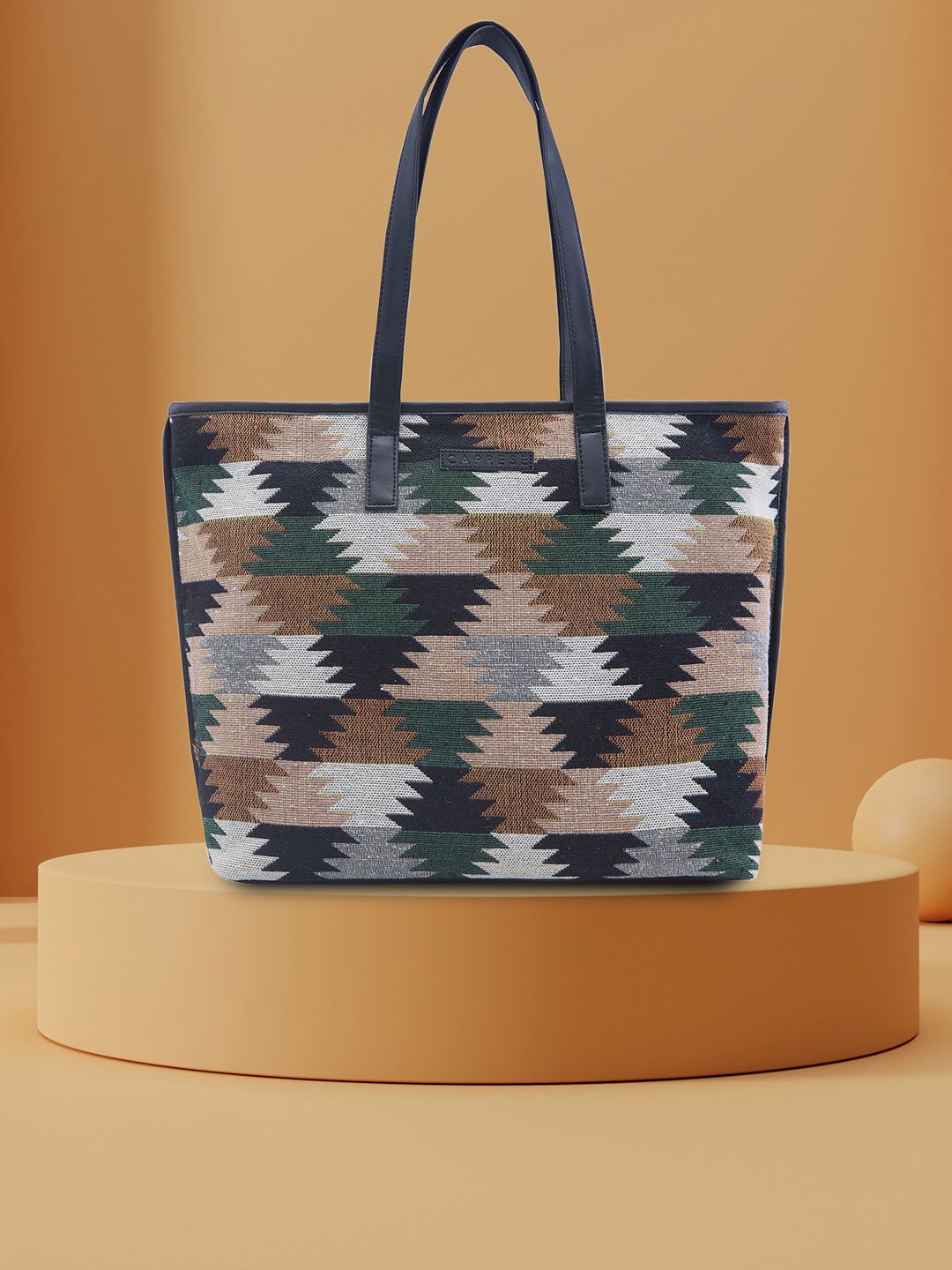 Caprese Edwina Aztec Printed Structured Shoulder Bag-picture-10