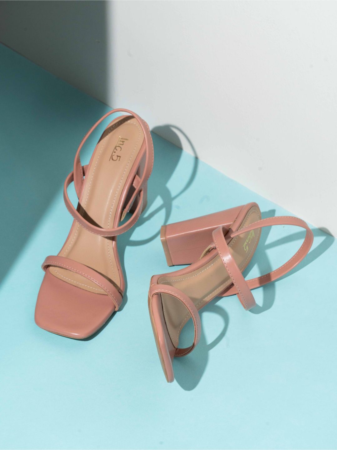 Inc 5 Women Party Block Ankle Loop Square Toe Heels-picture-46