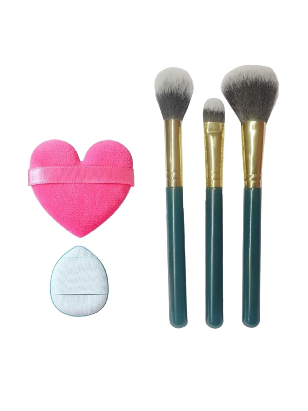 Facejewel Set Of 5 Makeup Brush With Heart & Makeup Finger Puff-picture-29