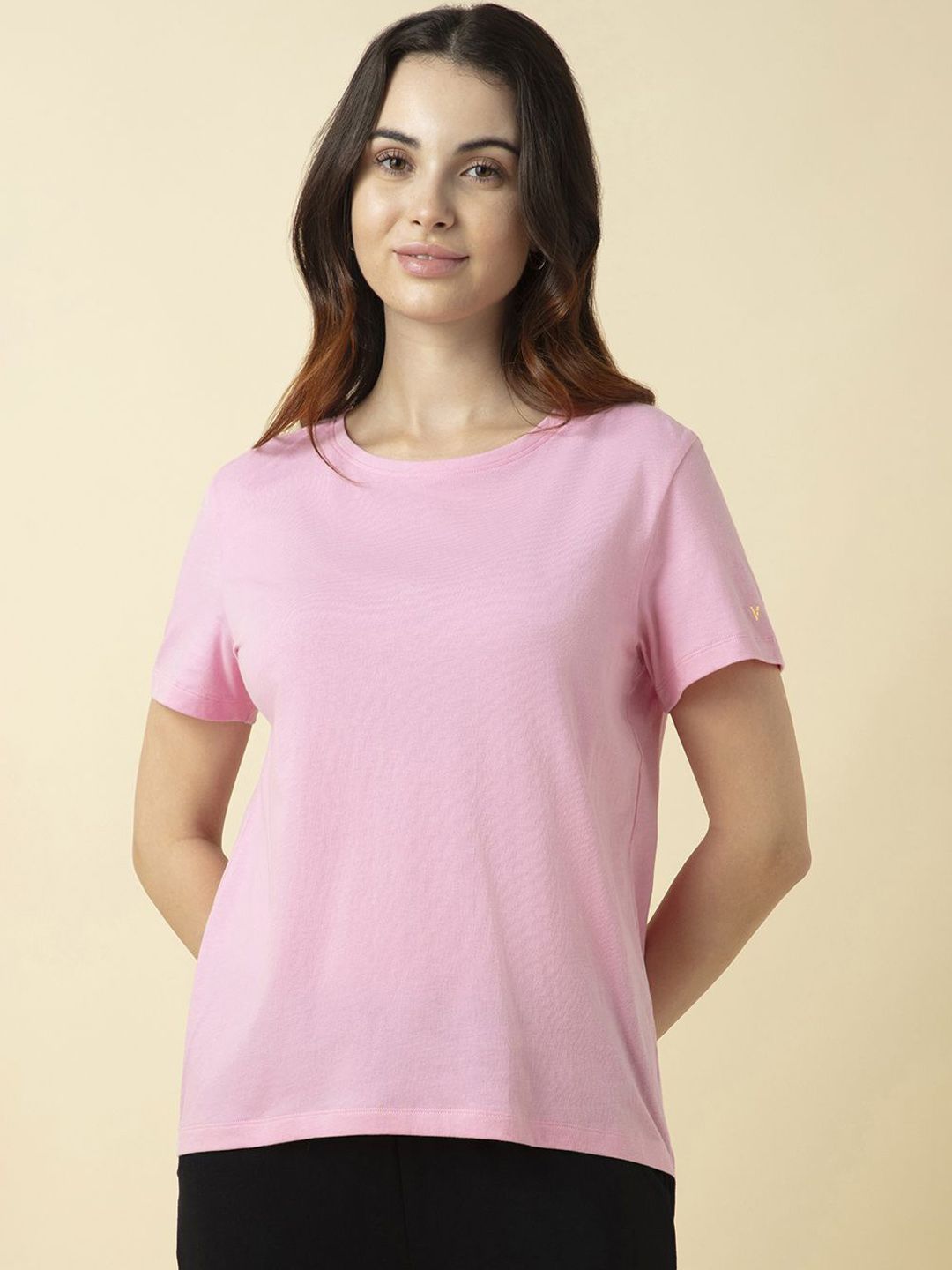 Van Heusen Women Cotton Round Neck Relaxed-Fit Lounge Tshirts-image-12