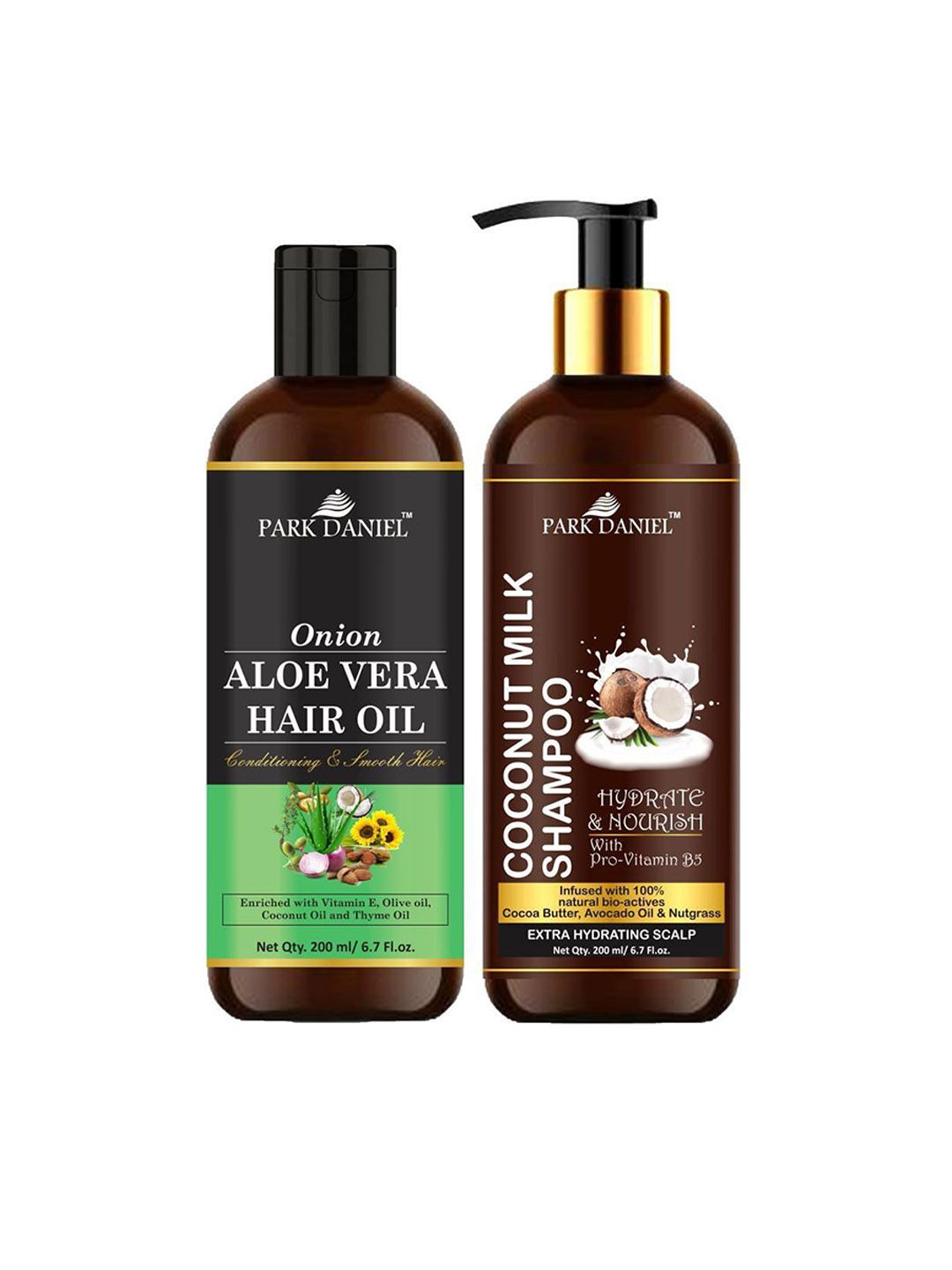 Park Daniel Set Of 2 Onion Aloe Vera Hair Oil & Coconut Milk Shampoo - 200 ml Each-picture-39