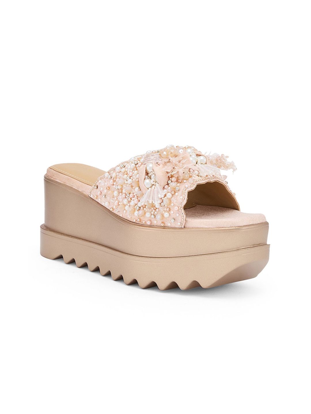 Anaar Women Embellished Open Toe Flatform Heel Sandals-picture-38