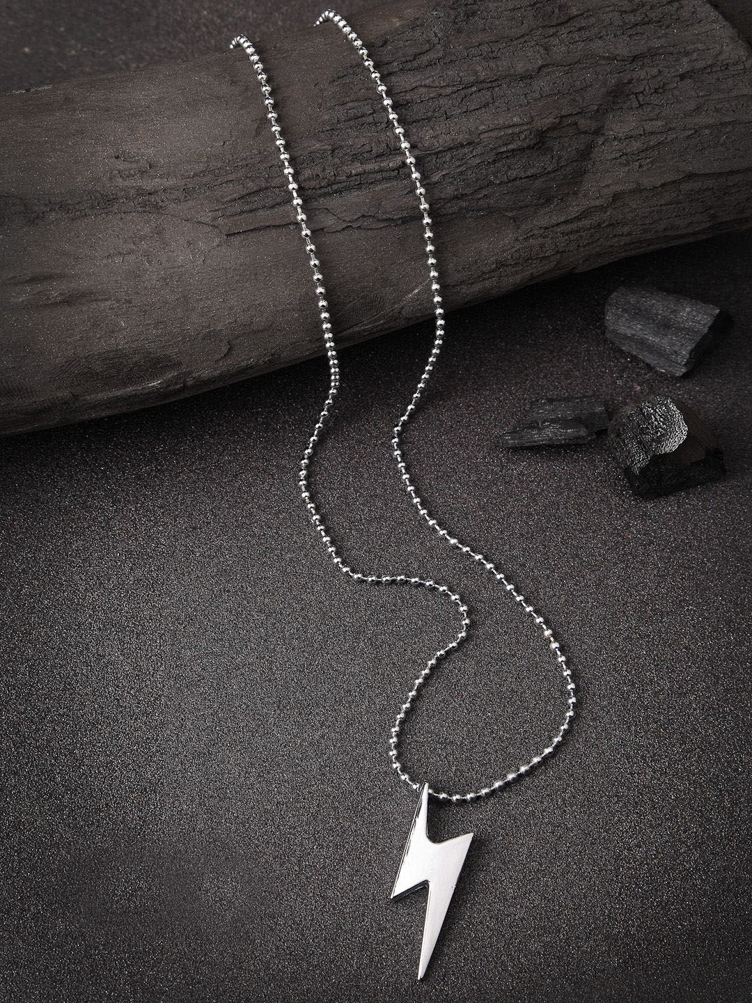NVR Men Brass Rhodium-Plated Chain-image-3
