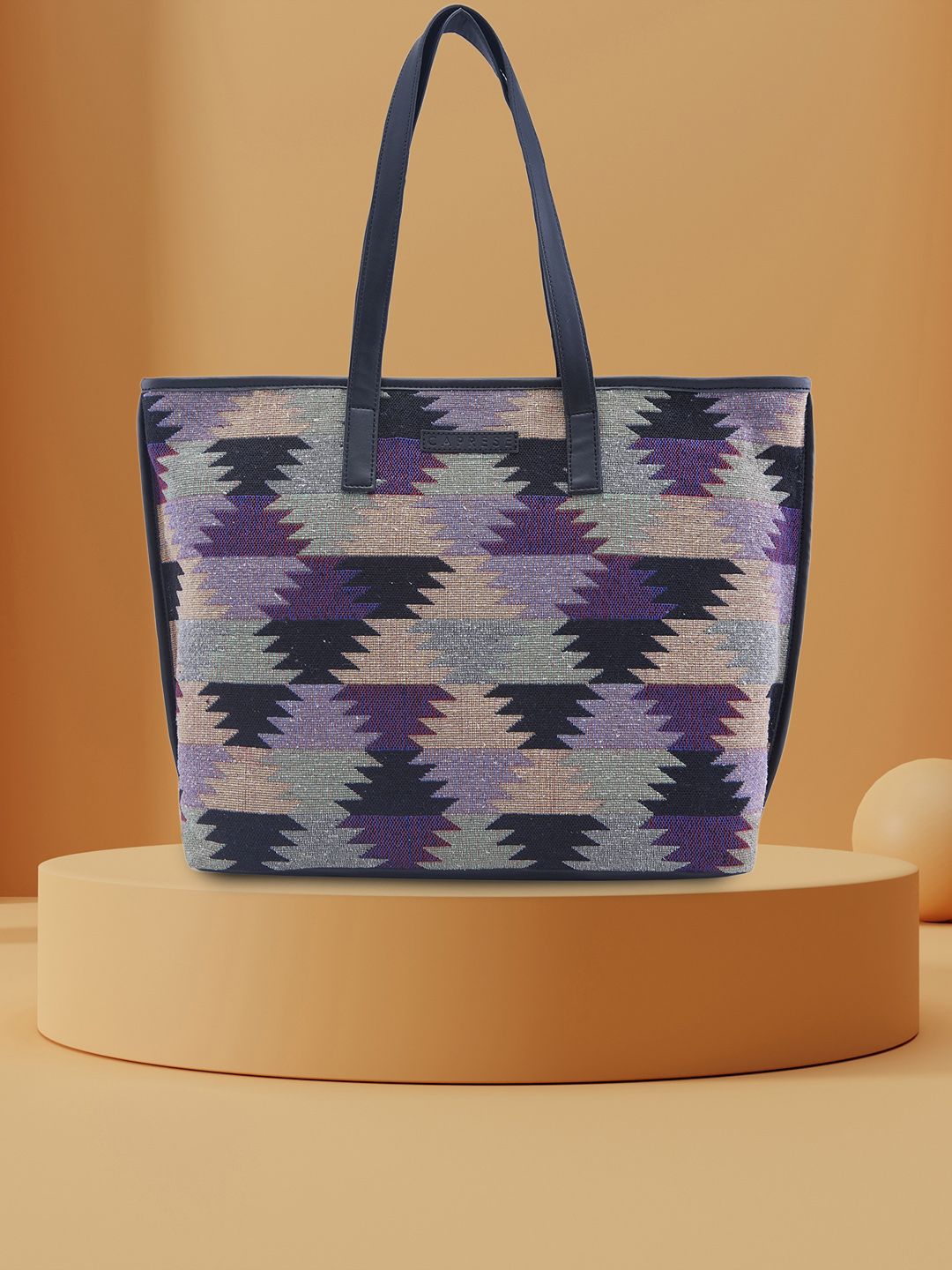 Caprese Edwina Aztec Printed Structured Shoulder Bag-picture-14