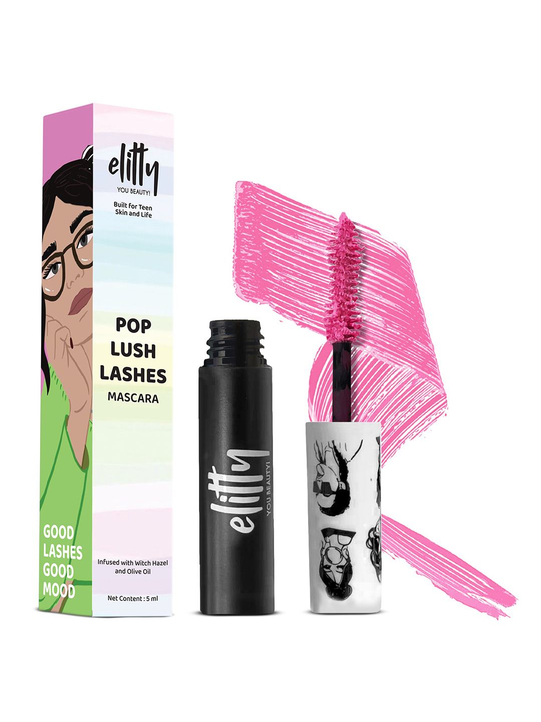 Elitty Eye Gotta Feeling Pop Lush Lashes Mascara with Witch Hazel & Olive Oil 5 ml - BBG-picture-24