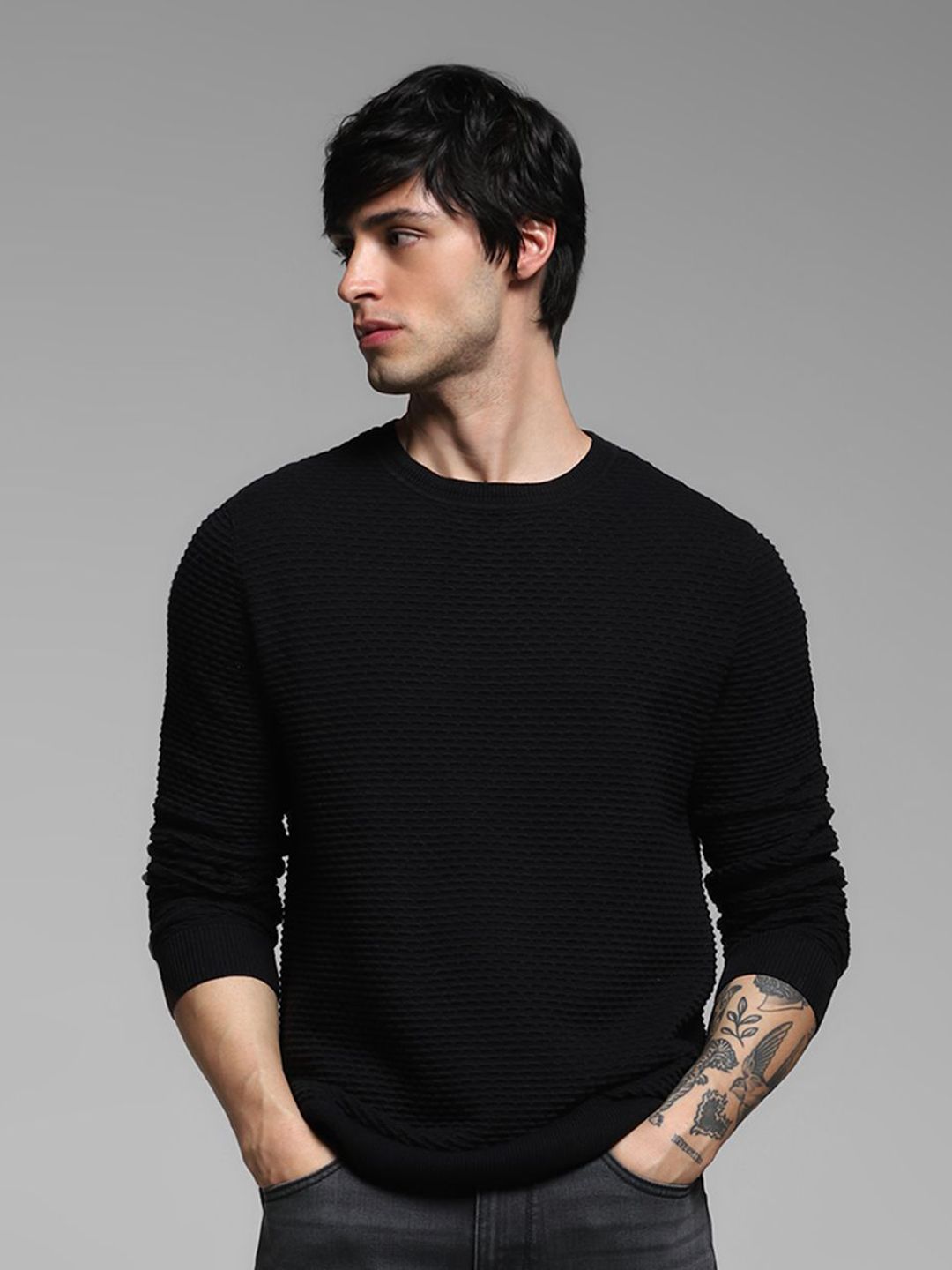 Jack & Jones Men Solid Cotton Pullover-picture-39