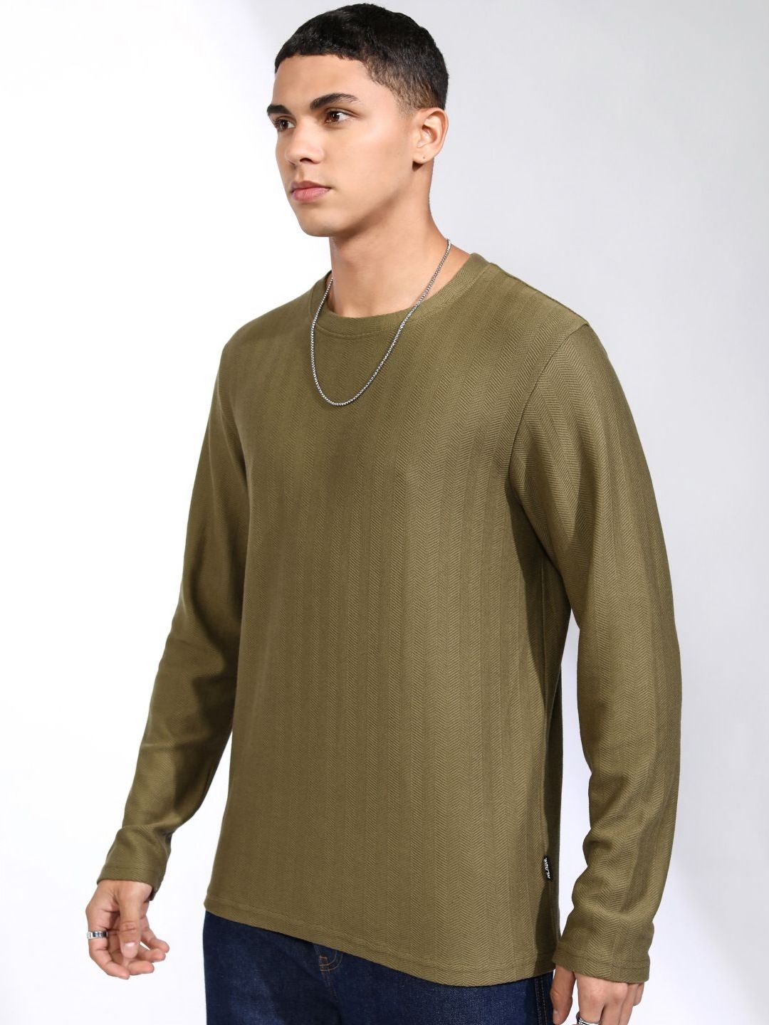 HIGHLANDER Men Solid Round Neck Cotton T-shirt-picture-31