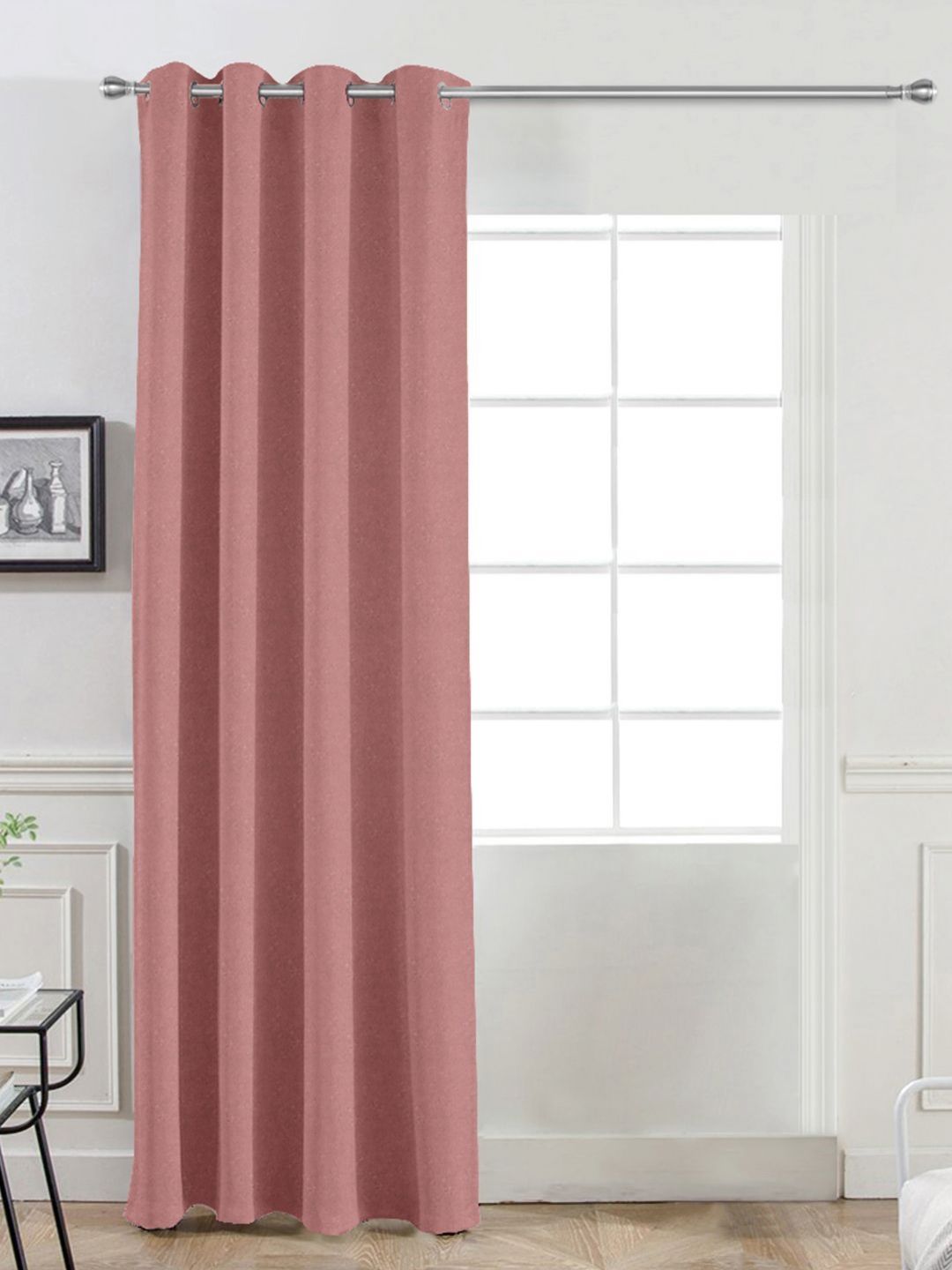 Divine Casa Elegance Peach-Coloured Black Out Door Curtain-picture-18