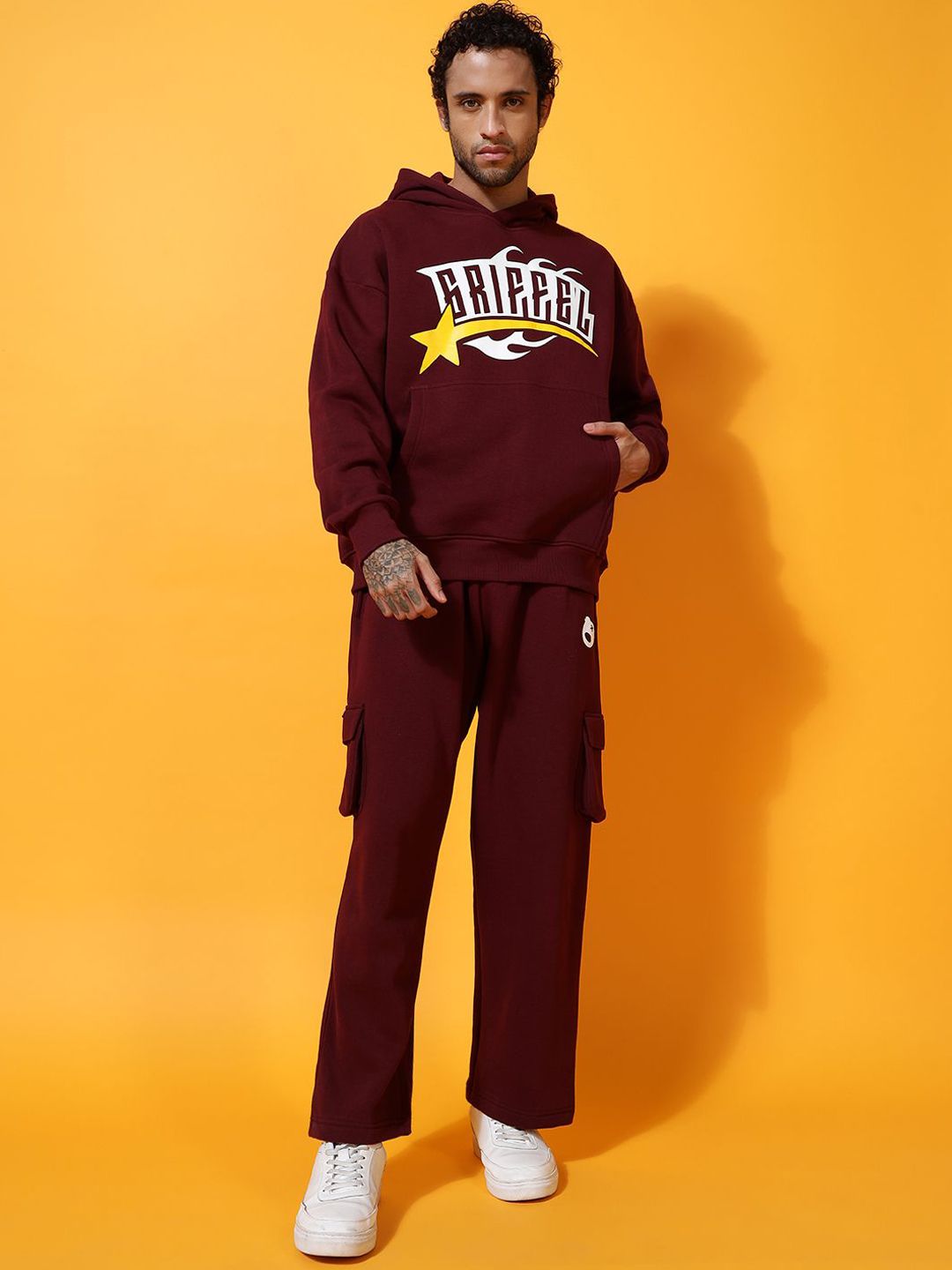 GRIFFEL Men Long Sleeves Printed Oversized Fit Tracksuits-picture-17