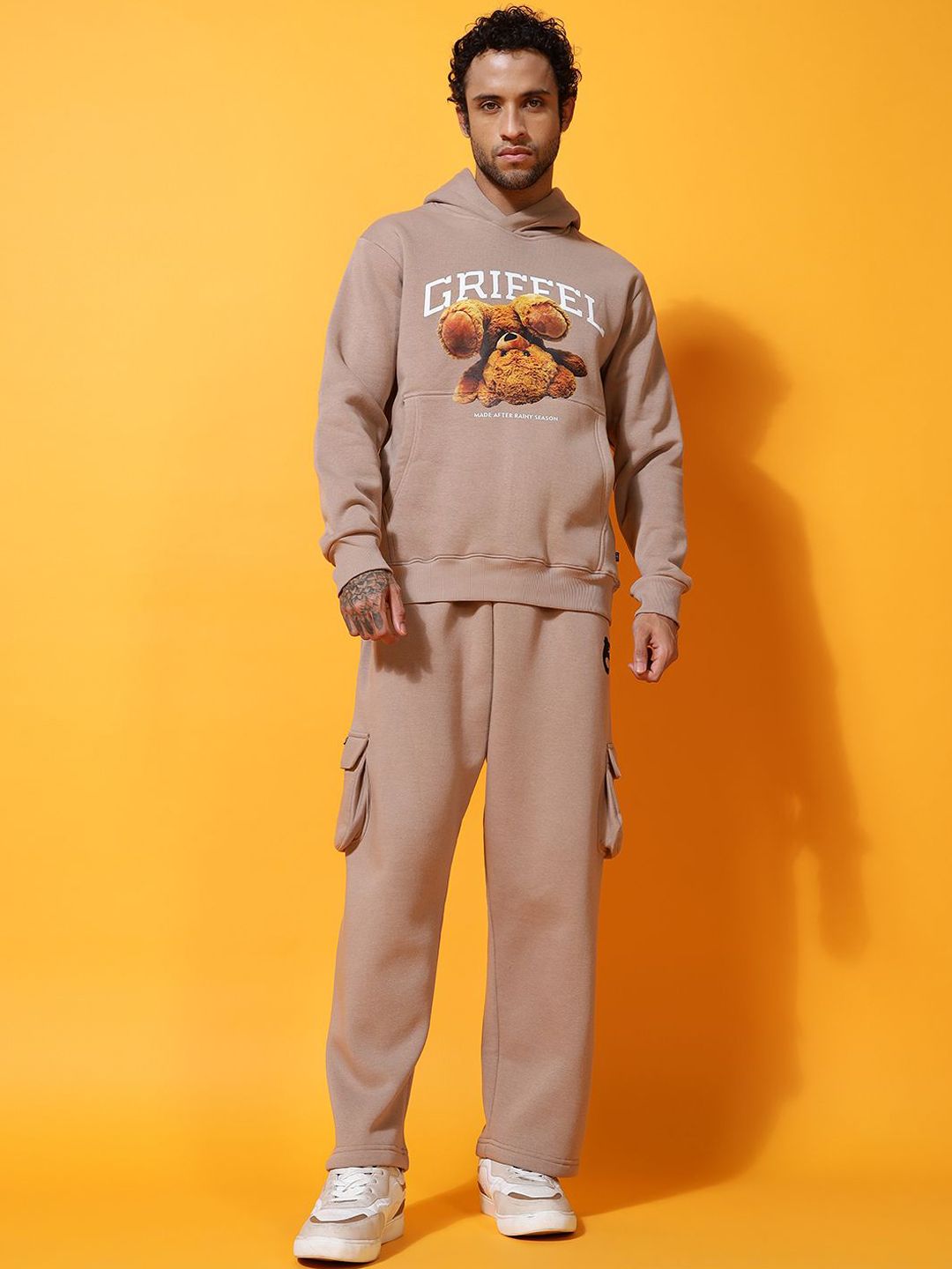 GRIFFEL Men Printed Self Design Long Sleeves Tracksuits-picture-32
