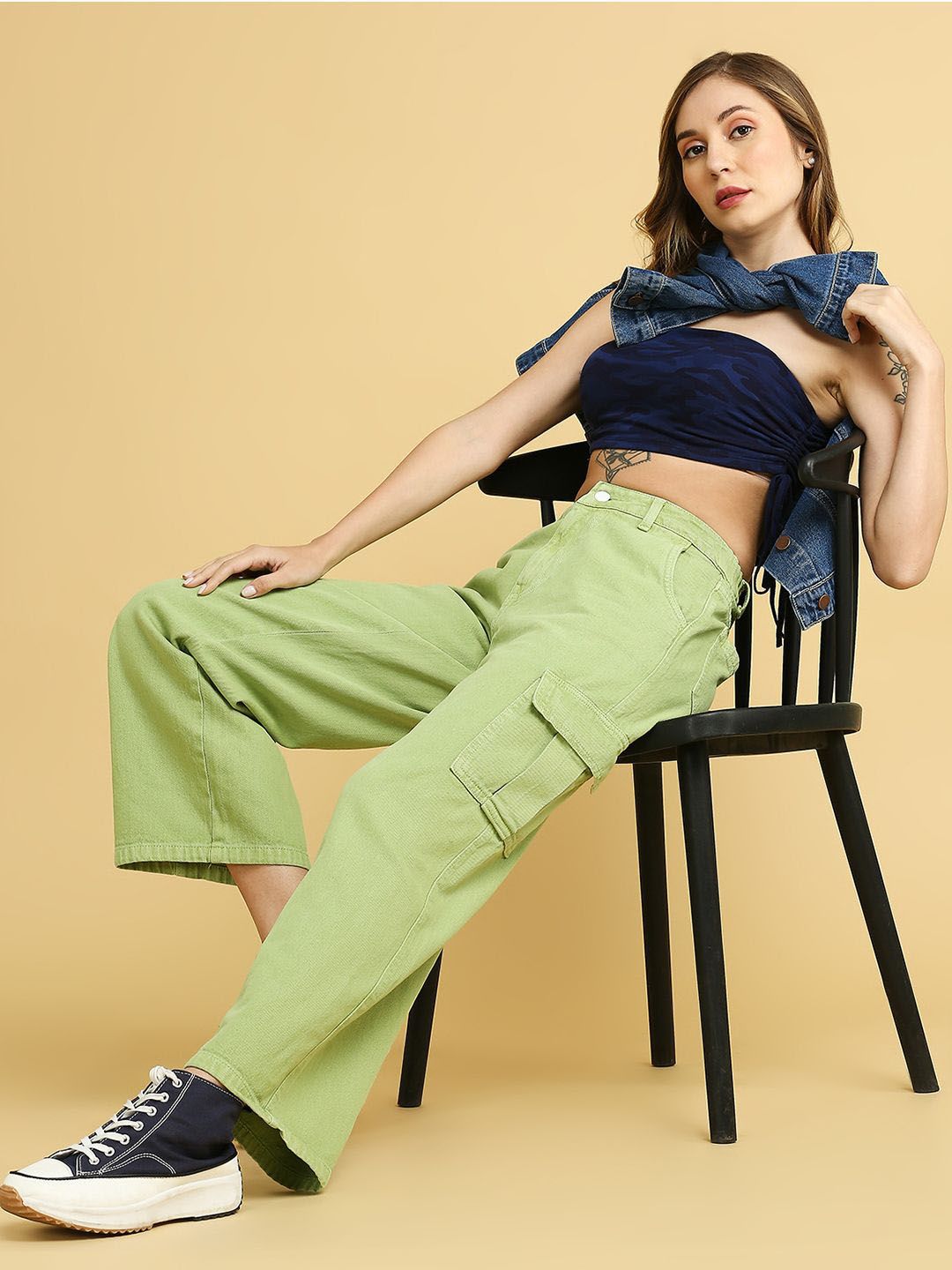 Buy BAESD Women Cotton Wide Leg High Rise Jeans - Jeans for Women ...