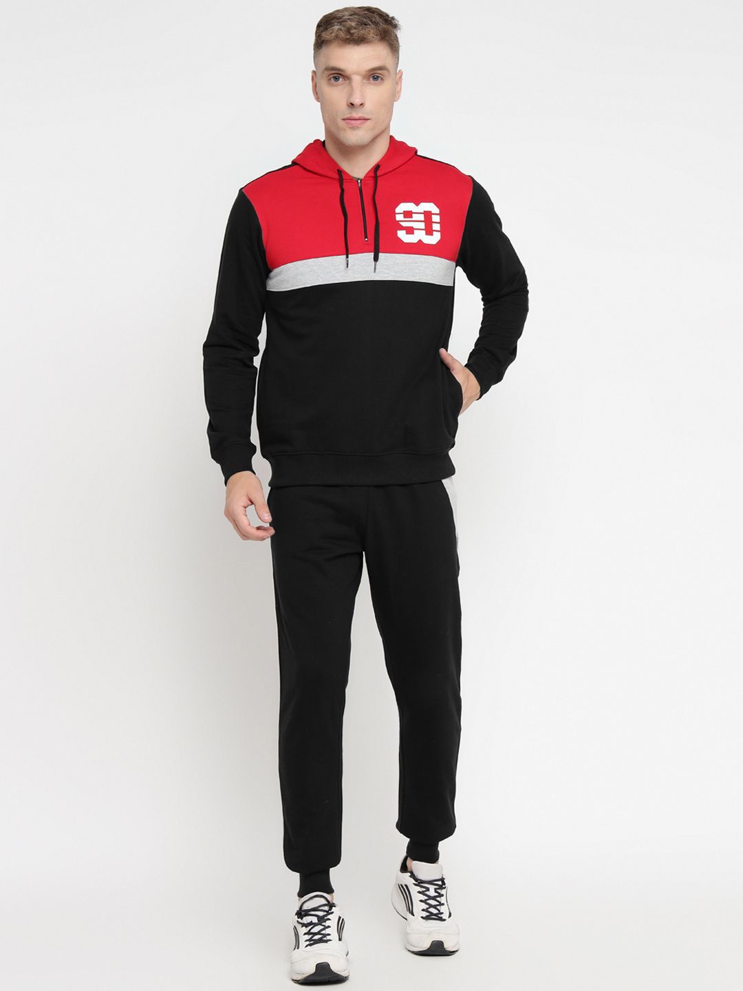 OFF LIMITS Men Colourblocked Hooded Tracksuits-image-44