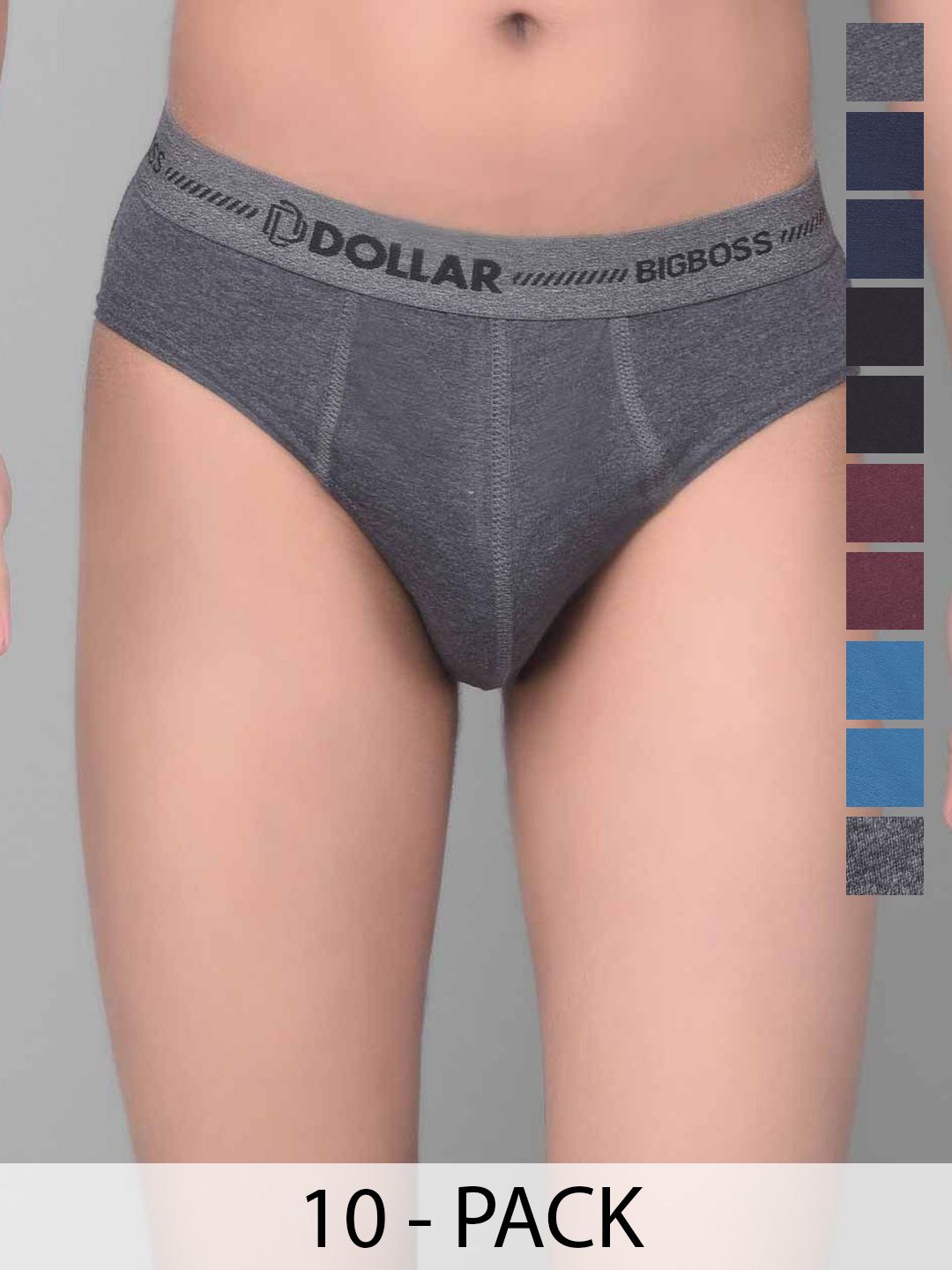 Dollar Bigboss Boys Pack Of 10 Assorted Seamless Basic Briefs-picture-42