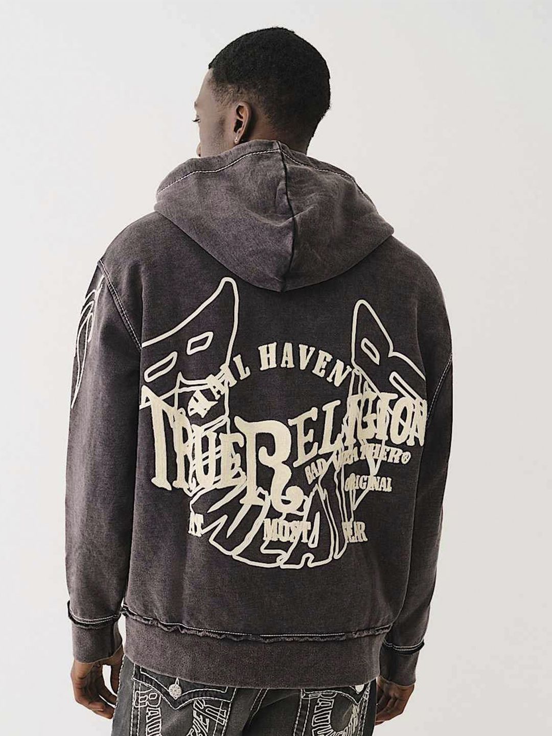 True Religion Men Cotton Printed Hooded Sweatshirt-picture-30