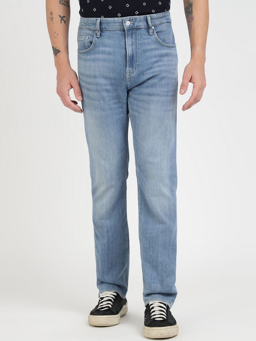 GUESS Men Cotton Light Fade Casual Jeans-picture-11