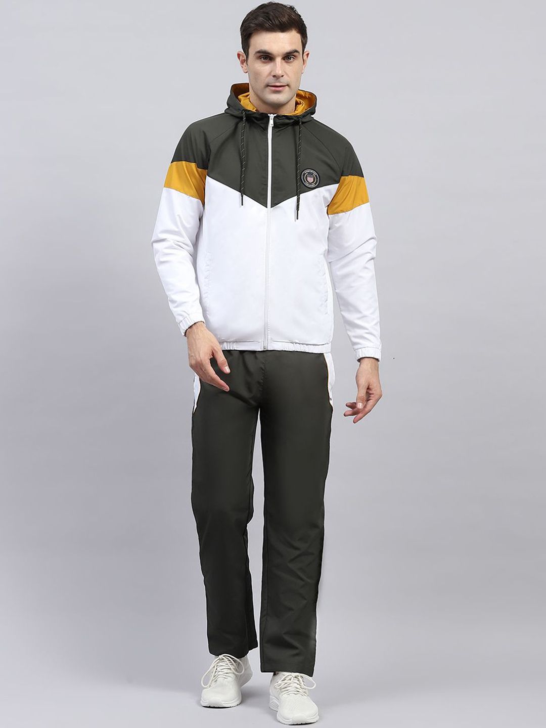 Monte Carlo Men Colourblocked Long Sleeves Hooded Neck Tracksuits-image-22