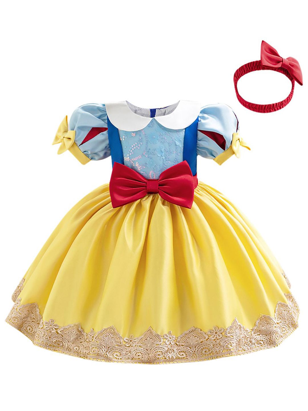 StyleCast x Revolte Girls Puff Sleeve Fit and Flare Dress-picture-32