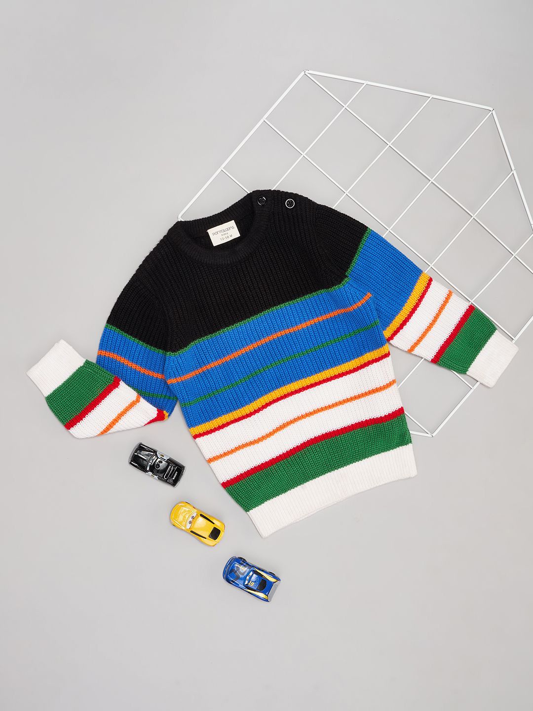 Pantaloons Baby Boys Striped Long Sleeves Pullover Sweater-picture-27