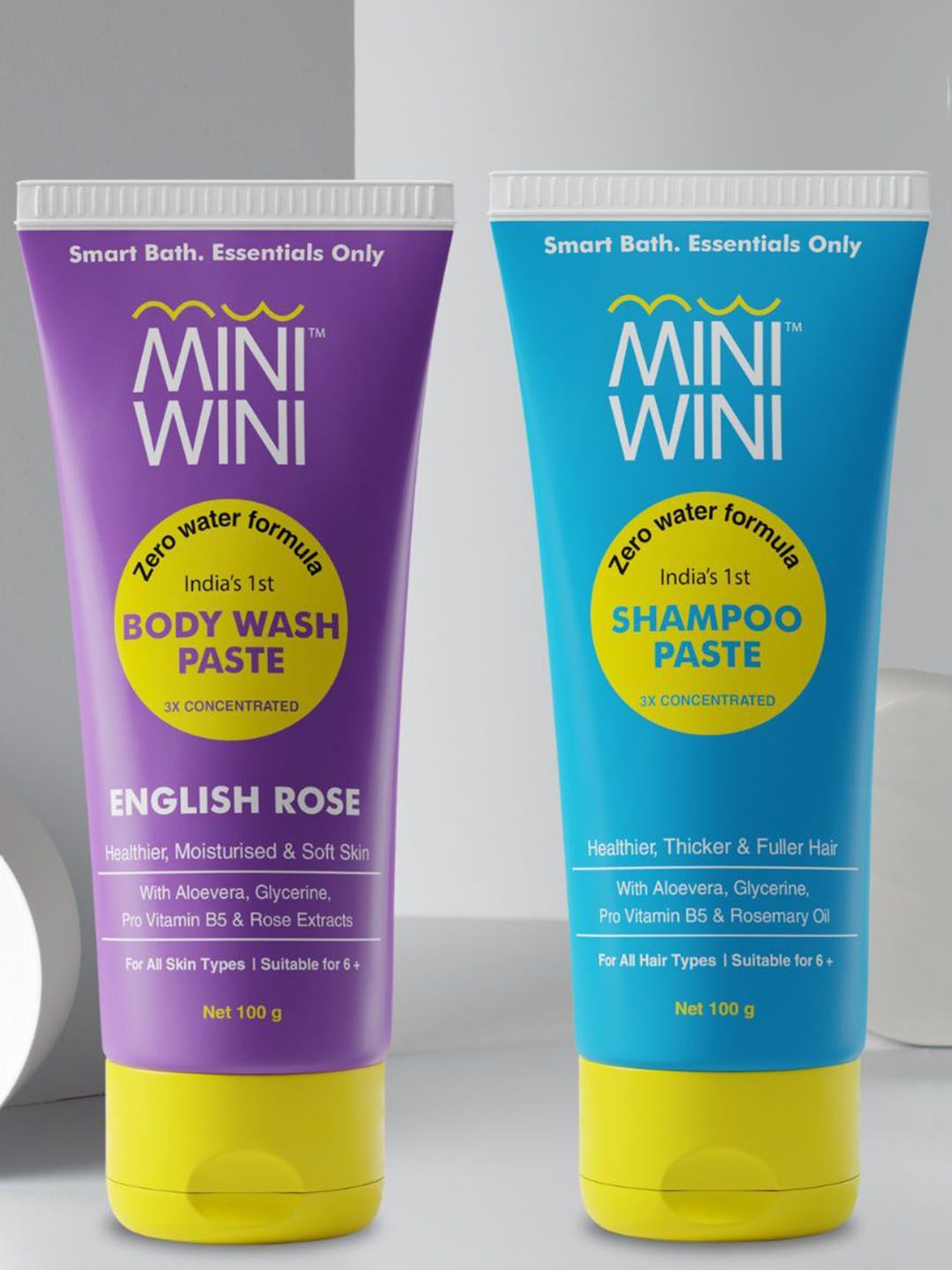 MINIWINI Set Of 2 English Rose Body Wash With Shampoo Paste - 100 g Each-image-3