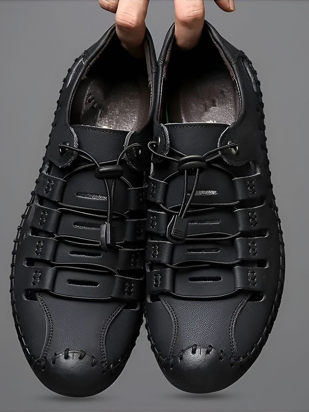 ASTEROID Men Textured Gladiator Sandals-picture-37