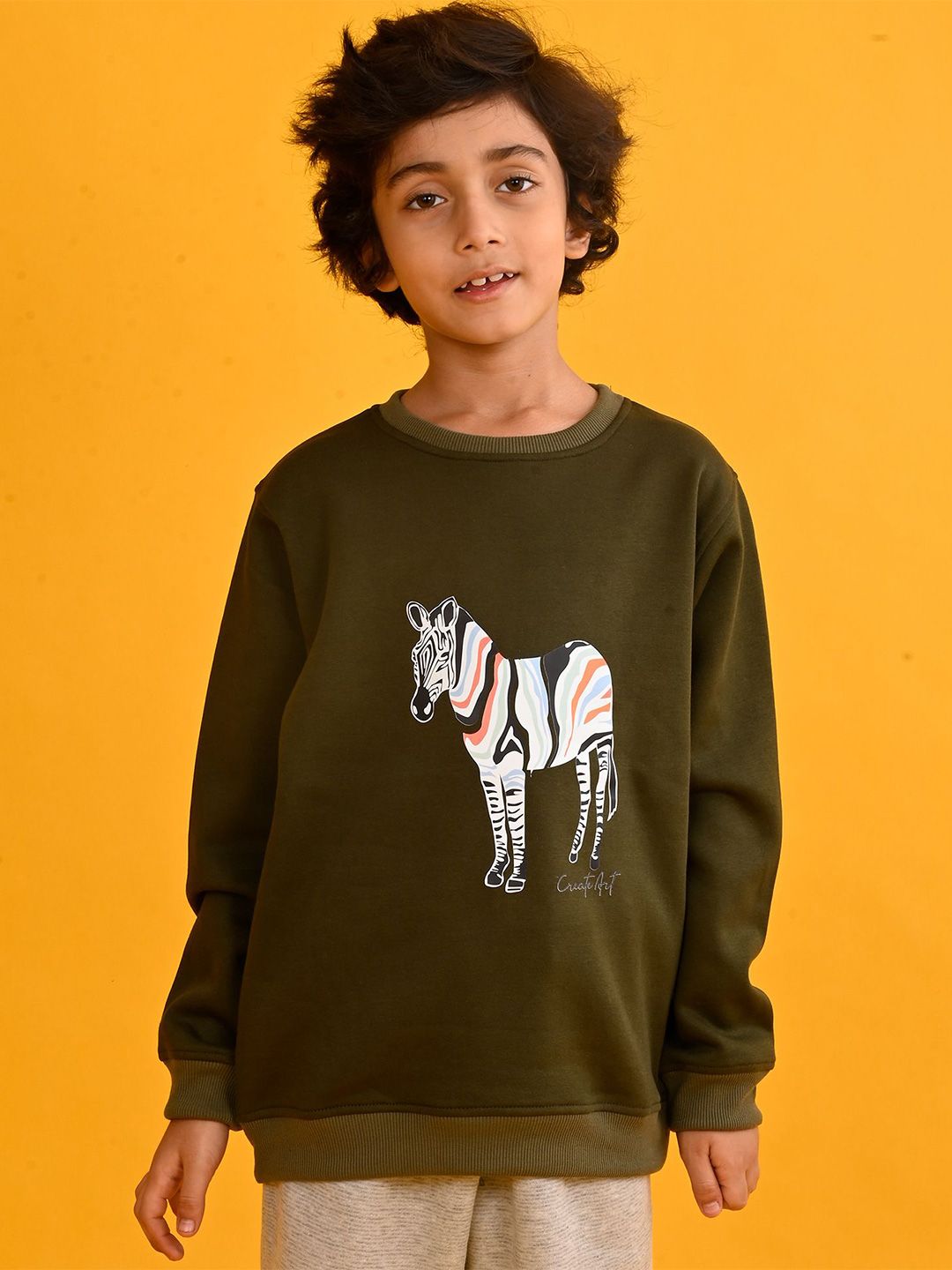 Anthrilo Boys Zebra Printed Sweatshirt-picture-53
