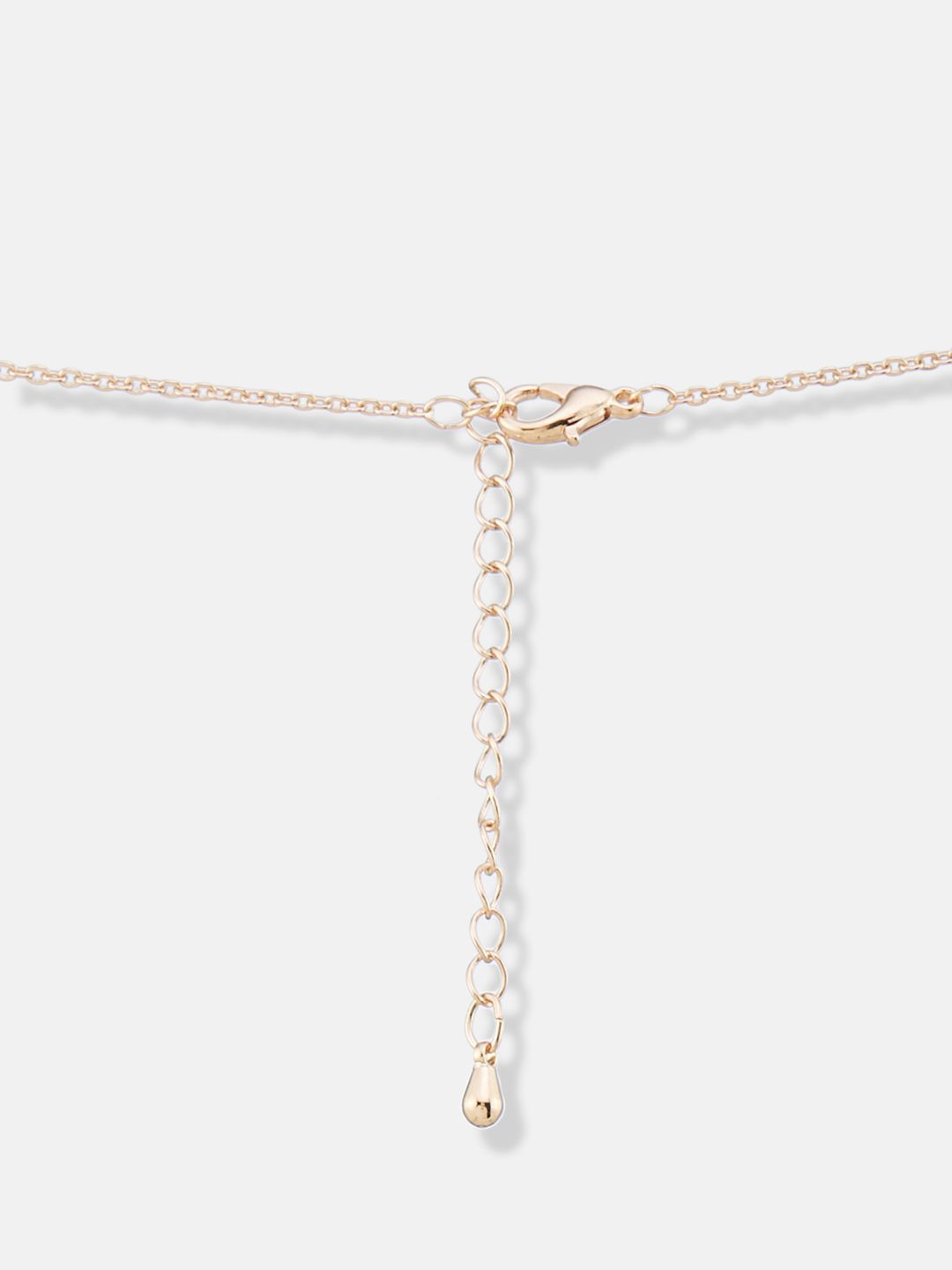 ATIBELLE Rose Gold-Plated Cubic Zirconia-Studded Pendant with Chain