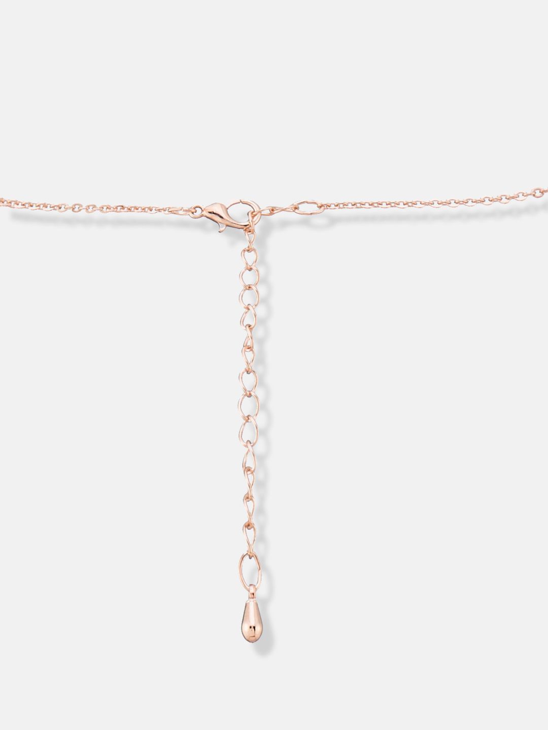 ATIBELLE Rose Gold-Plated Cubic Zirconia Studded Necklace