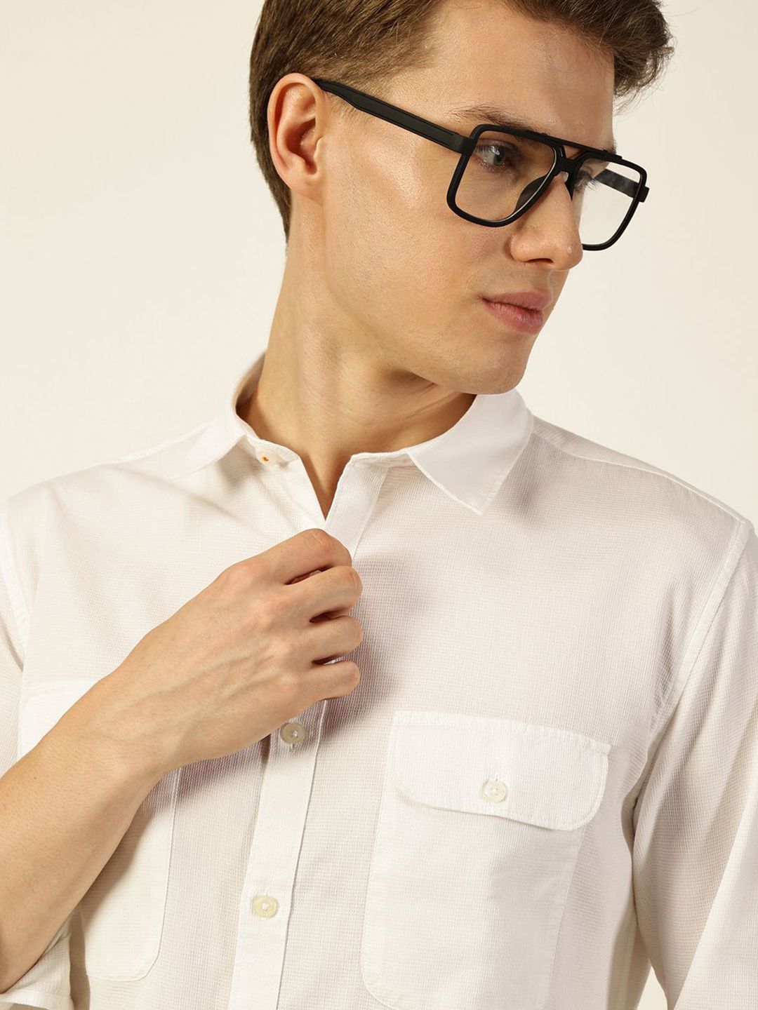 INVICTUS Men Original Spread Collar Solid Cotton Slim Fit Casual Shirt-picture-18