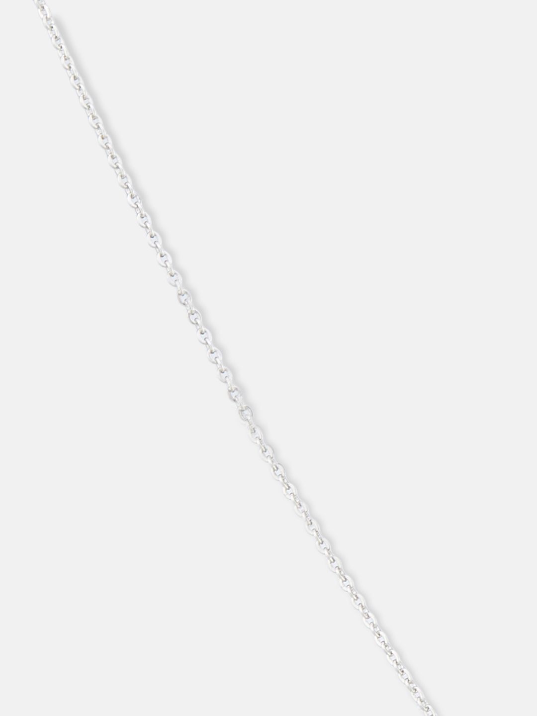 ATIBELLE Silver Plated Cubic Zirconia Stone Studded Floral Shaped Pendant With Chain