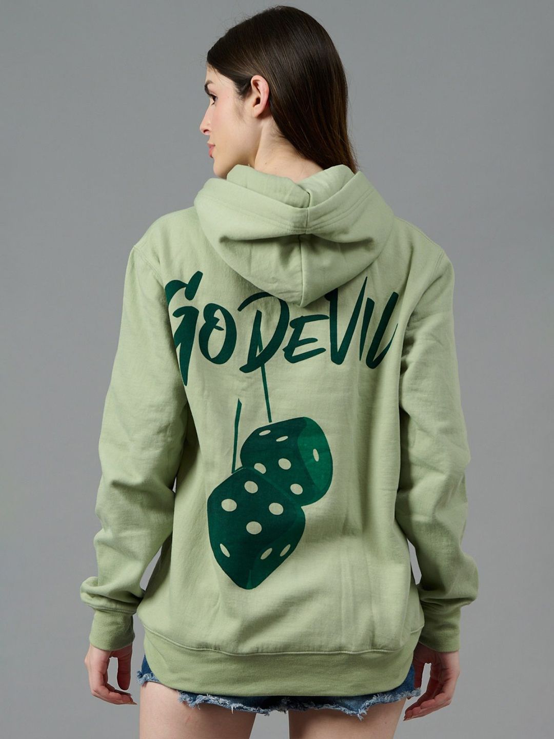 GO DEVIL Women Printed Hooded Sweatshirt-picture-56