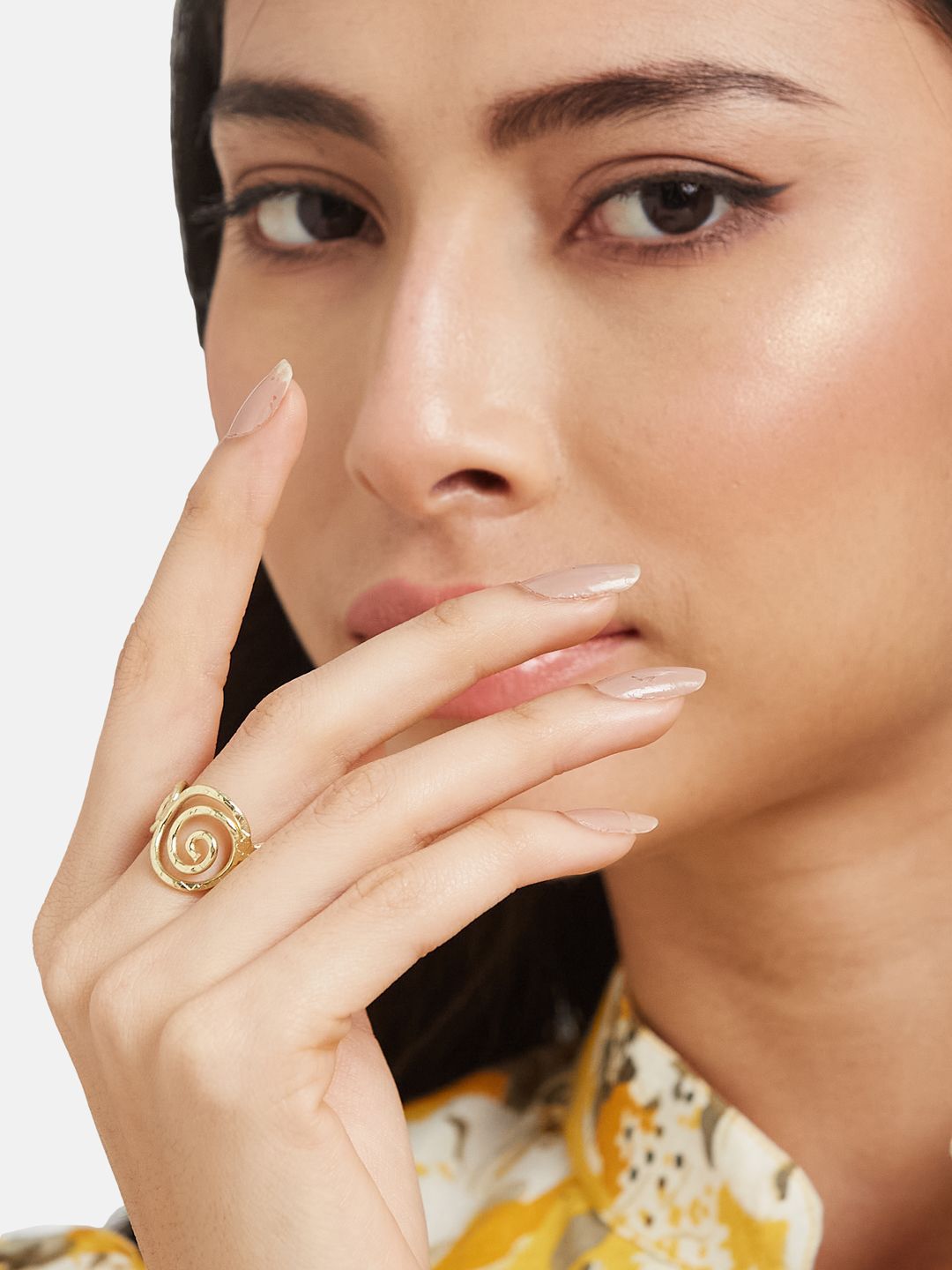 ATIBELLE Gold-Plated Finger Ring