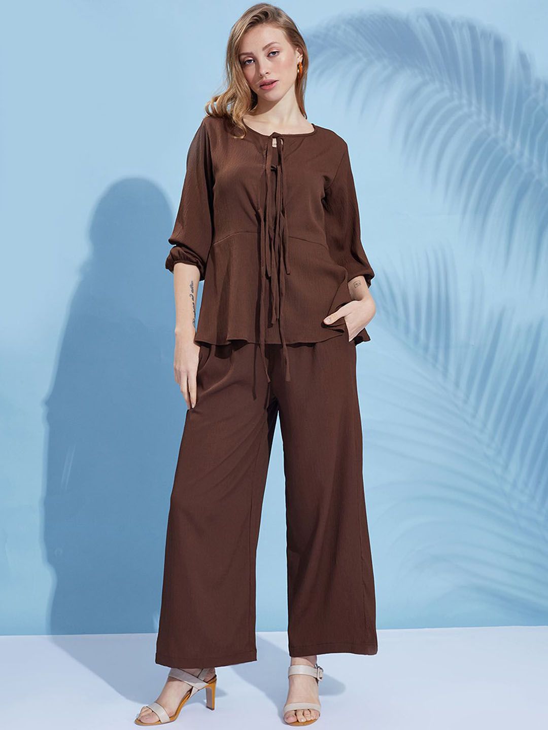 Fashfun Tie-Up Peplum Top & Trouser-picture-30