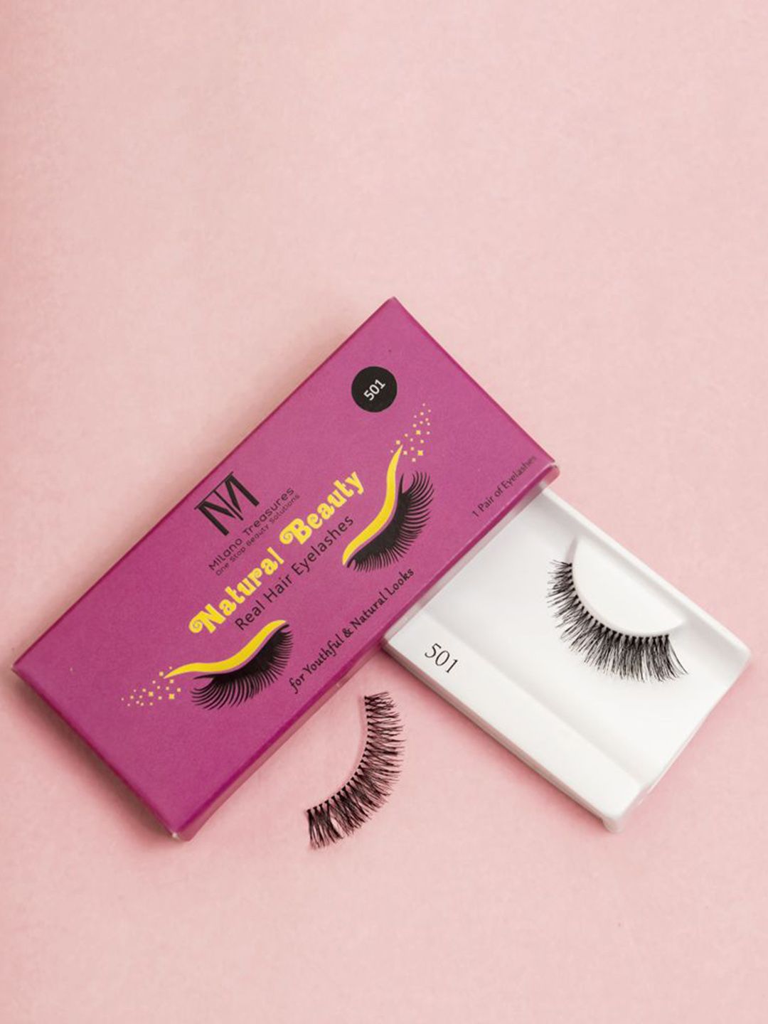 Milano Treasures Milano Treasures Natural Beauty EyePop Real Hair Waterproof Eye Lashes- 501