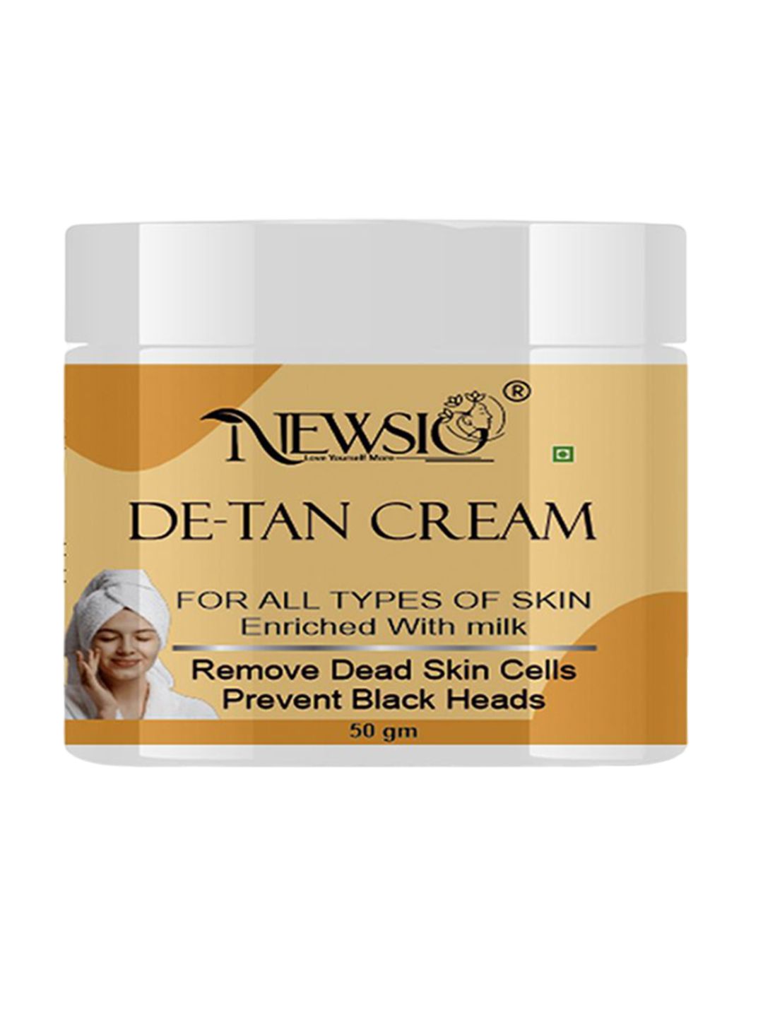 Newsio De-Tan Cream For Dead Skin Cells & Black Heads With Milk - 50 g-image-35