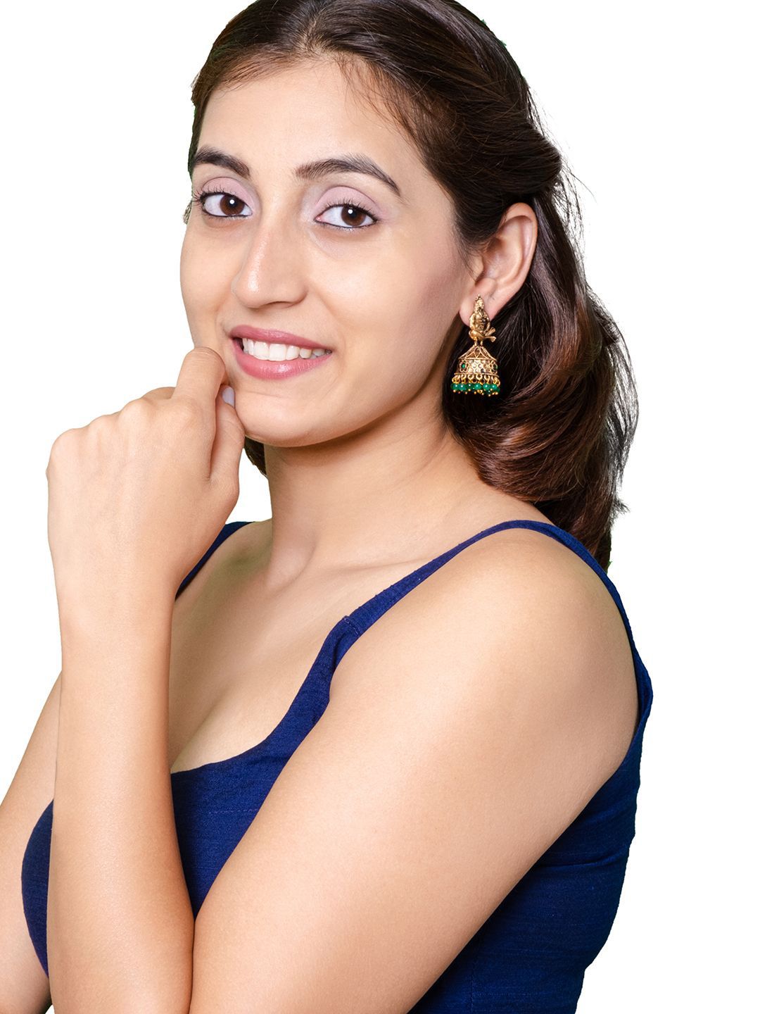 Shining Jewel - By Shivansh Contemporary Jhumkas Earrings-picture-12