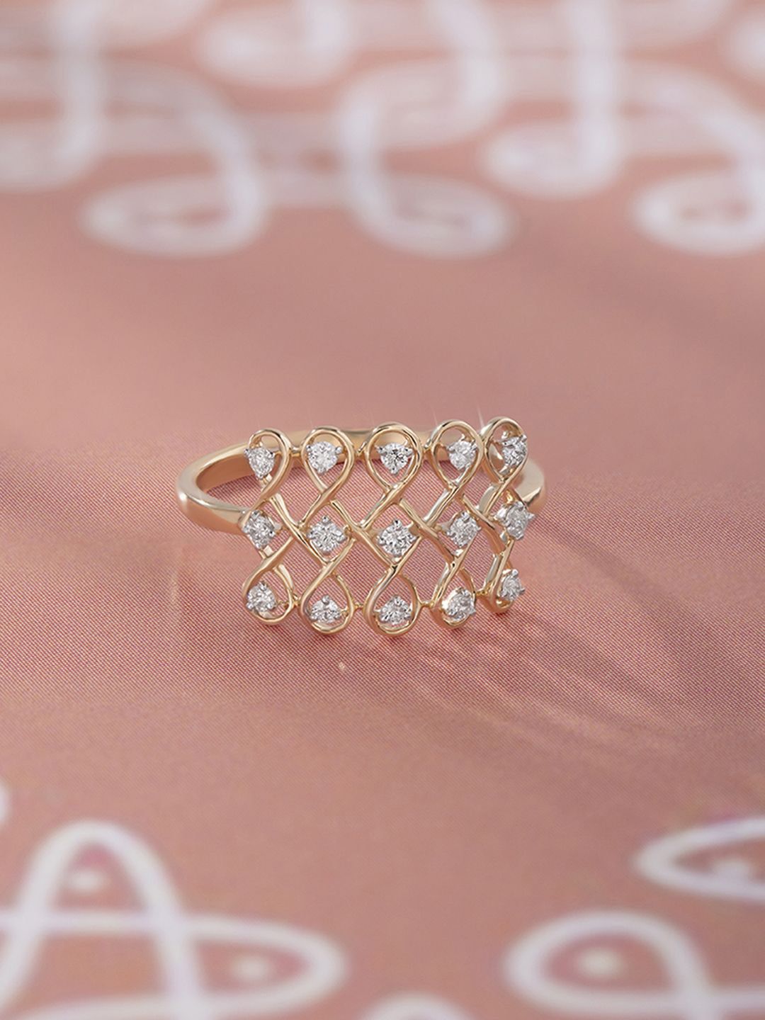 Mia by Tanishq 14KT Yellow Gold Natural Diamond Finger Ring - 1.586g-picture-32