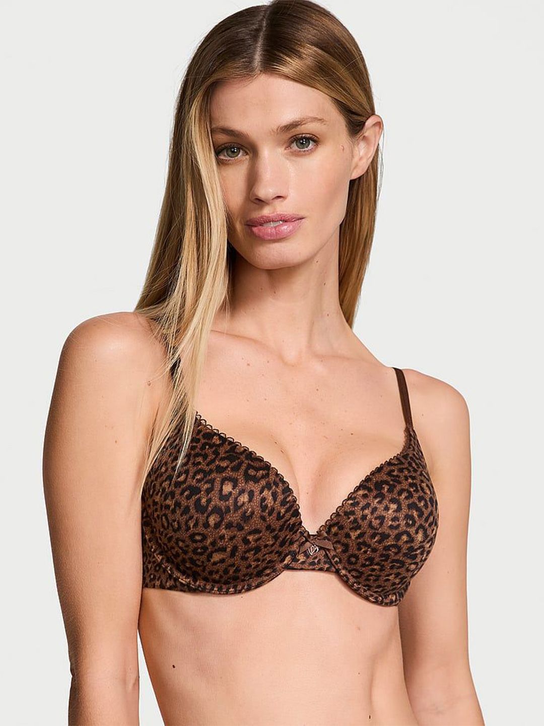 Victoria's Secret Animal Printed Full Coverage Underwired Lightly Padded Push-Up  Bra-image-5