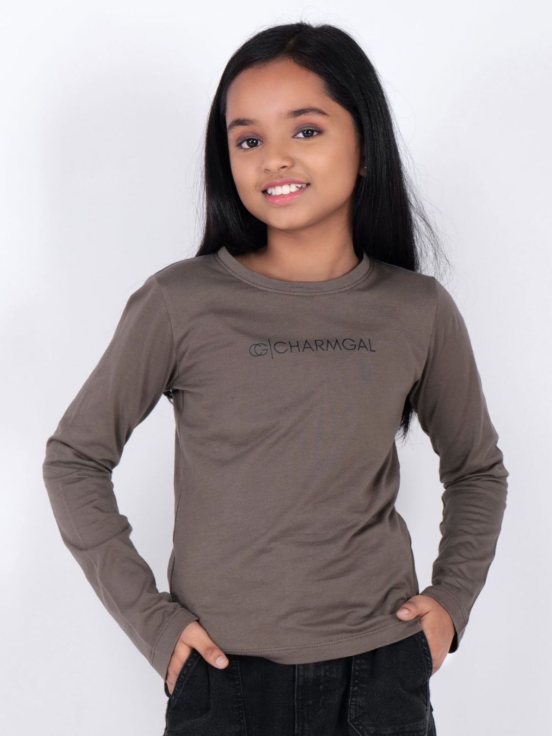 CHARMGAL Girls Typography Printed Round Neck Cotton T-shirt-image-25
