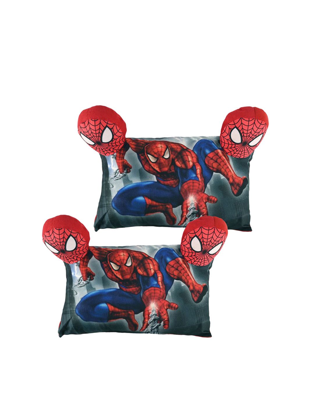 Kuber Industries Kids Pack Of 2 Blue & Red Printed Baby Pillow-picture-11