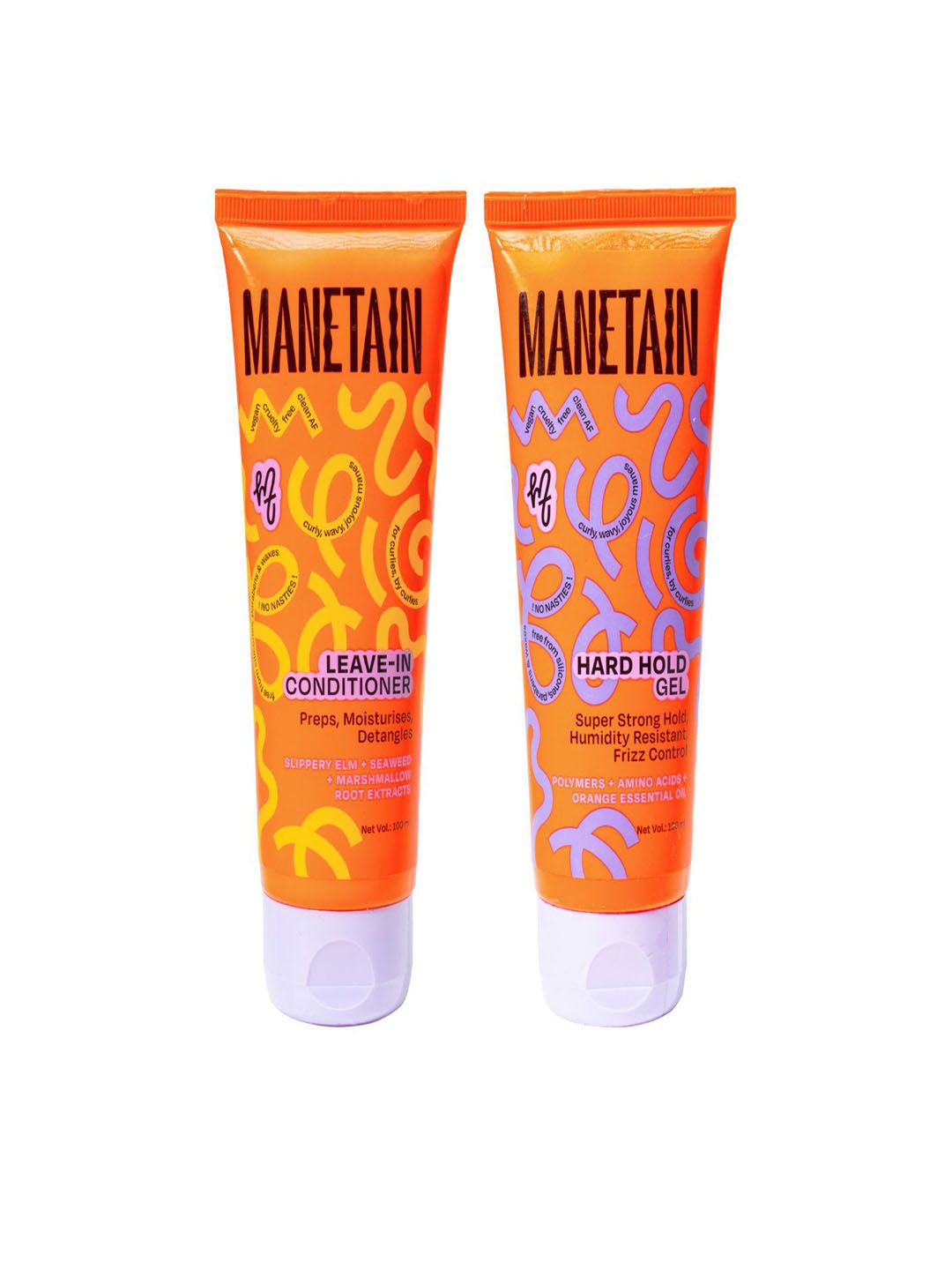MANETAIN Leave In Conditioner & Hard Hold Gel For Hair- 100 ml Each