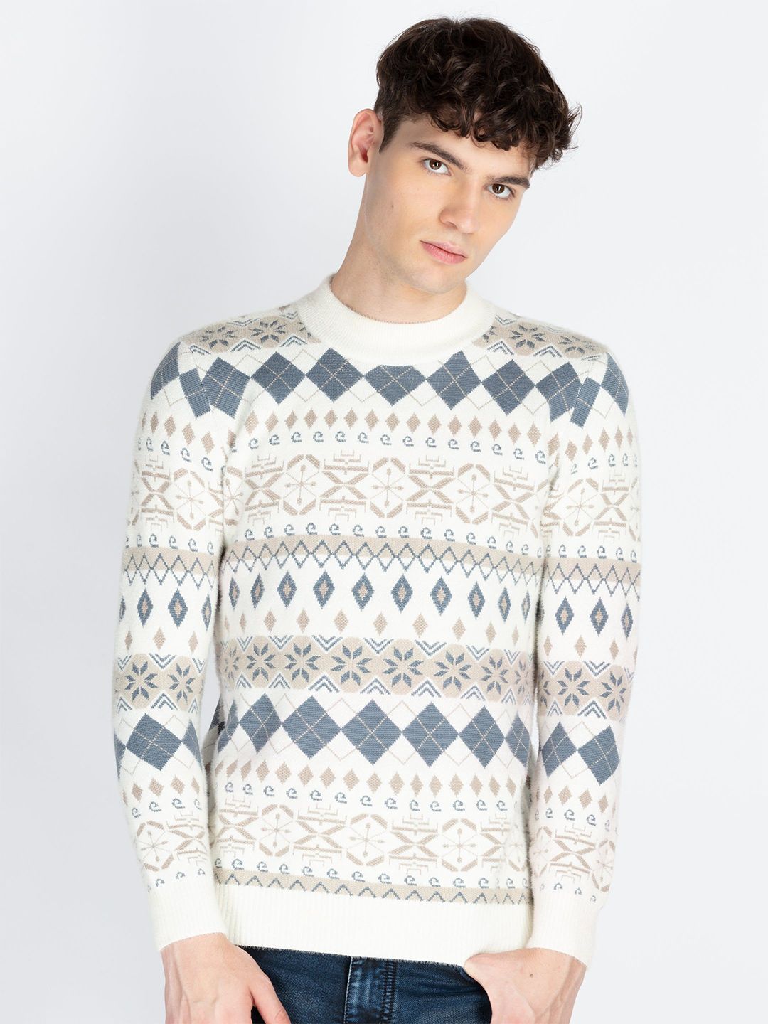 Status Quo Men Geometric Long Sleeves Pullover Sweaters-picture-48