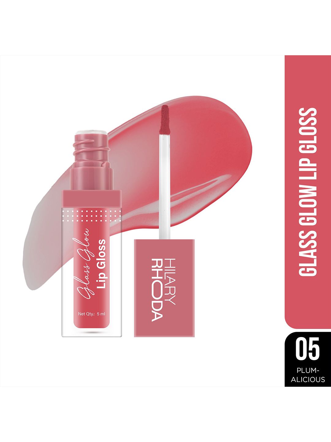 Hilary Rhoda Glass Glow Store in cool & dry place Lip Gloss- 5 ml- Plumalicious 05-picture-34