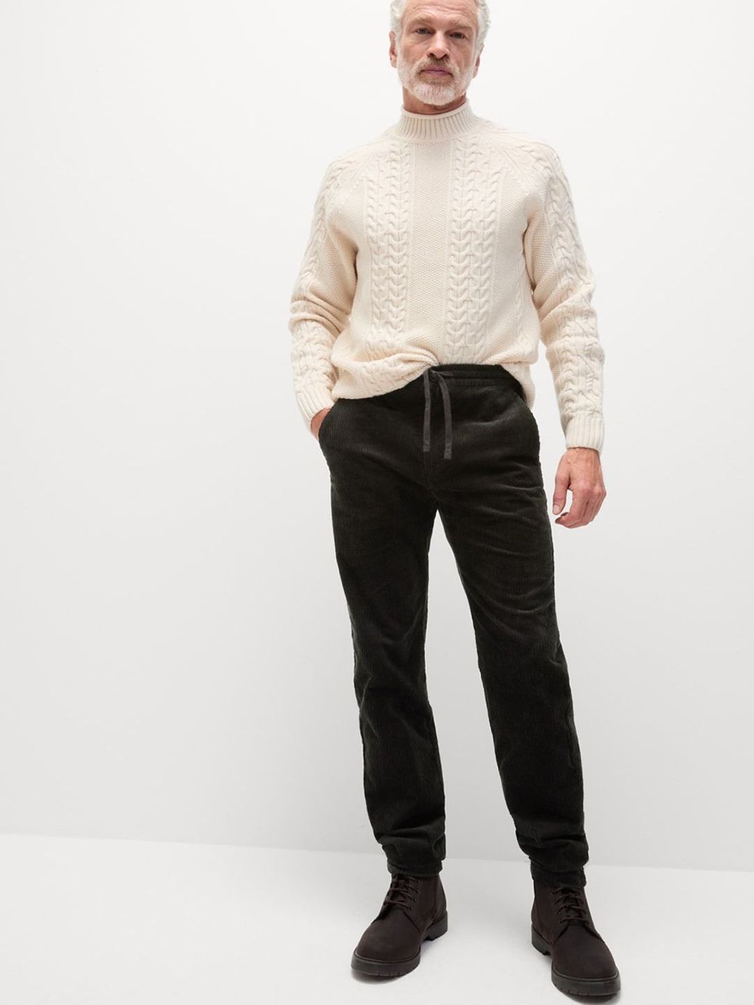 Marks & Spencer Men Tapered Fit Joggers Trousers-picture-28