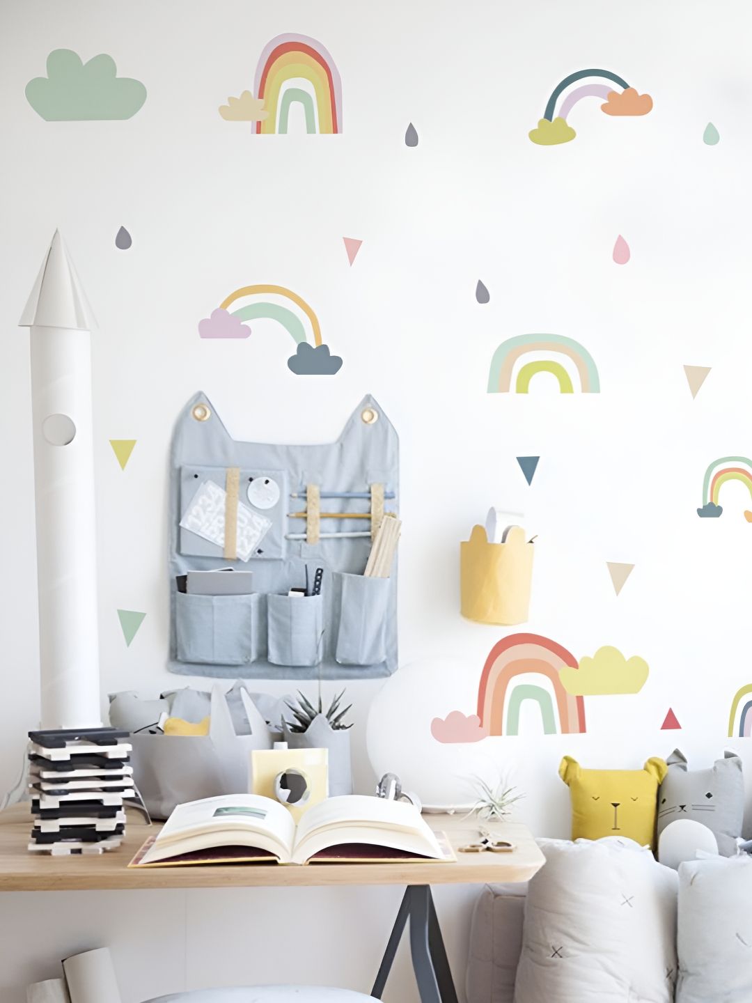 Asian royal Pink & Blue Rainbows Printed Wall Sticker-picture-41