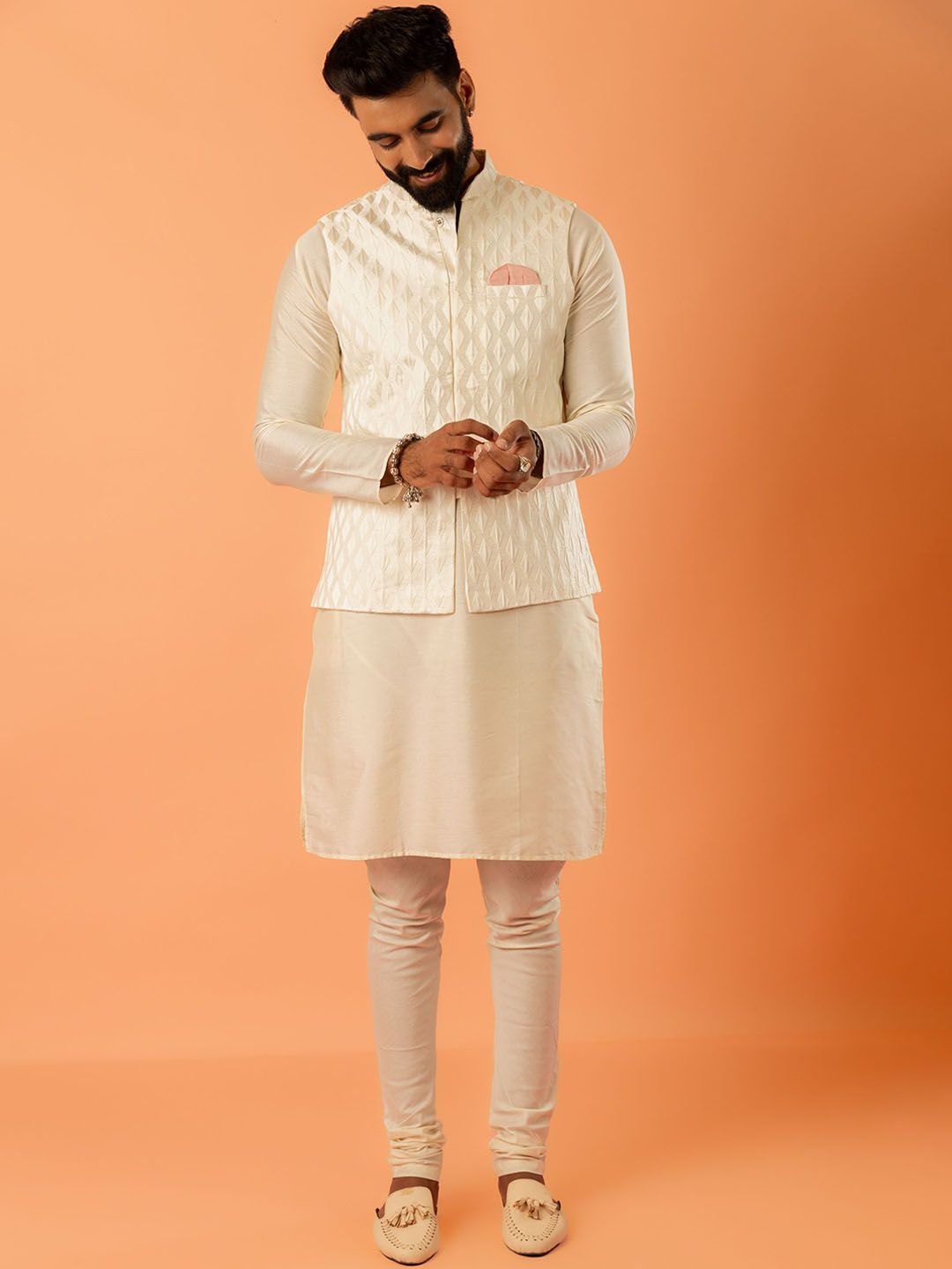 KISAH Woven Design Nehru Jackets-picture-20