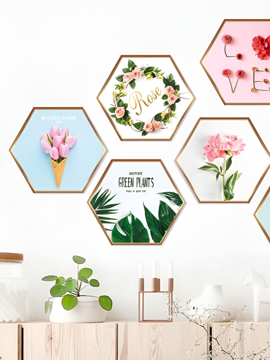 Asian royal White & Pink Printed Self-Adhesive Wall Sticker-picture-16