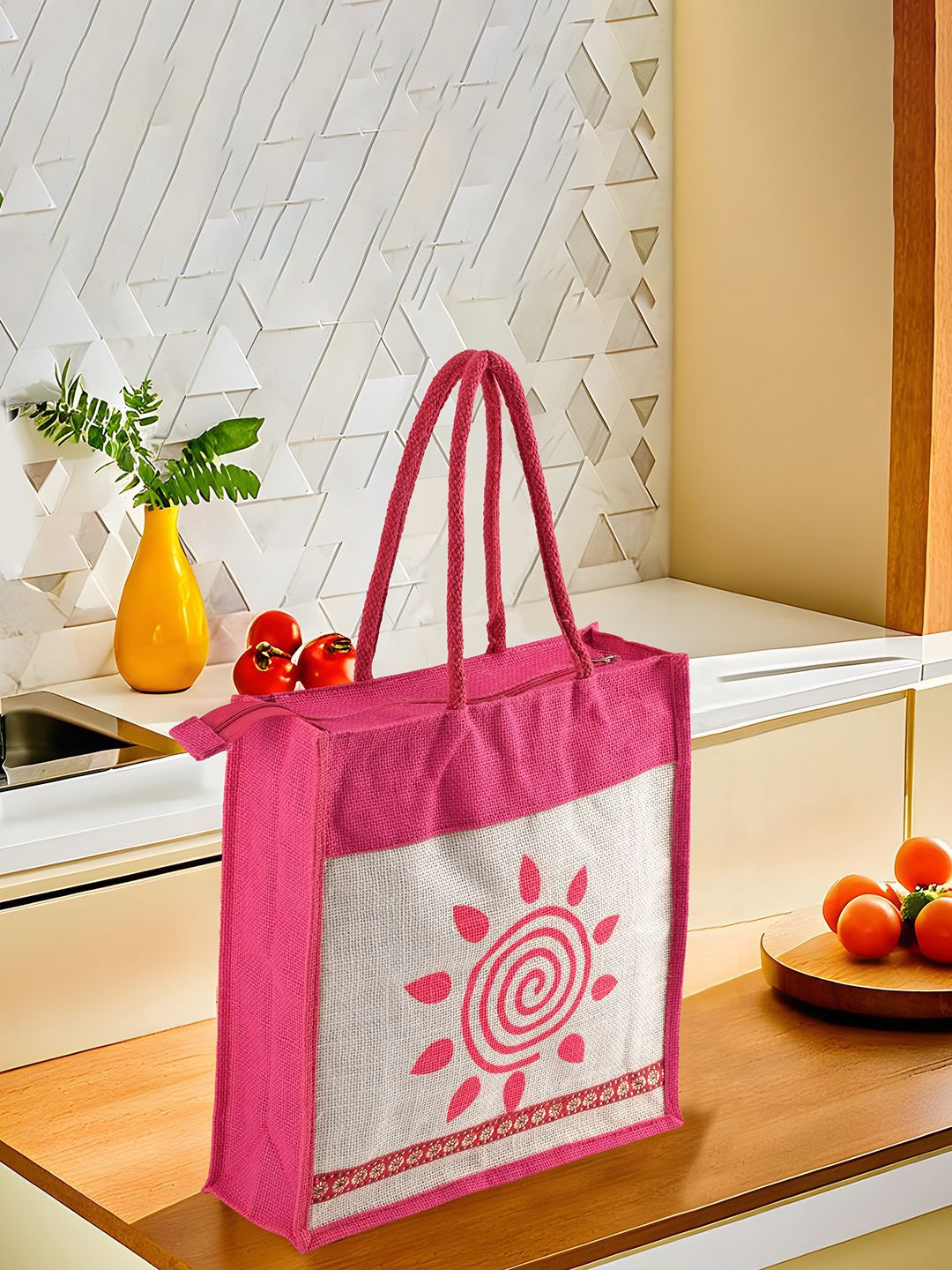 Kuber Industries Printed Structured Tote Bag with Quilted-image-46