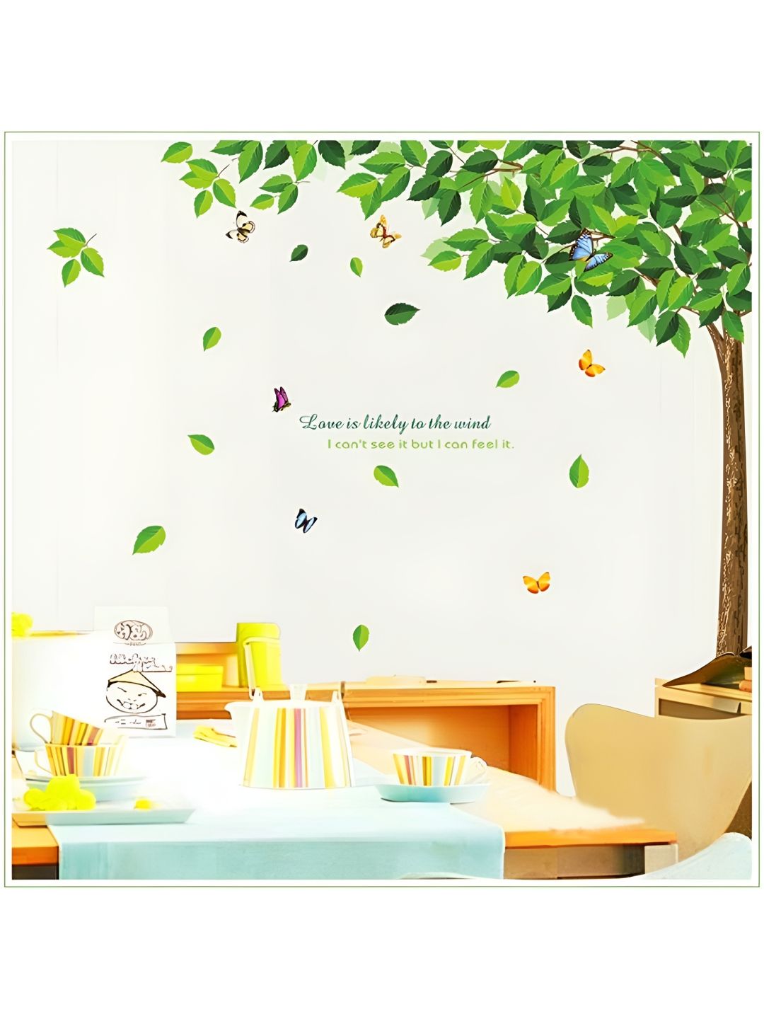 Asian royal Green & Brown Printed Anti-Oil Decals And Stickers-picture-13