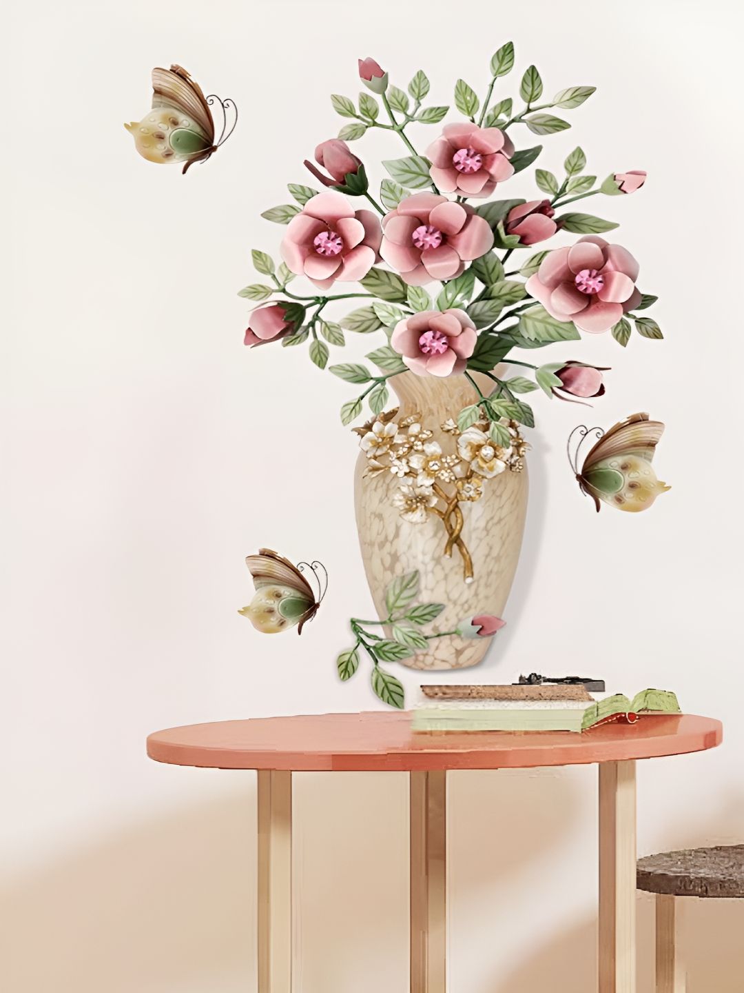 Asian royal Pink & Green Floral Printed Waterproof Decals and Sticker-picture-24